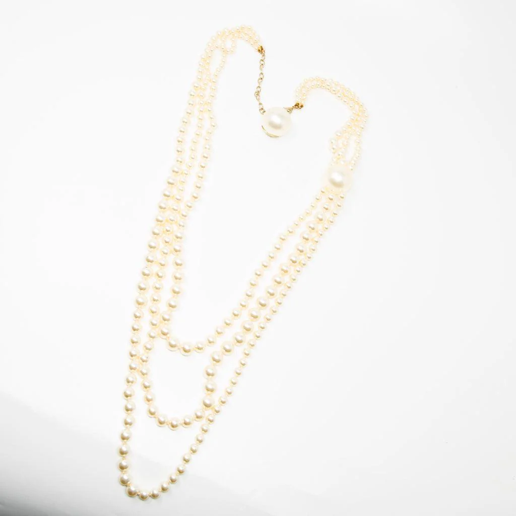Chanel Pearl CC Long Multi-Strand Necklace - Image 5