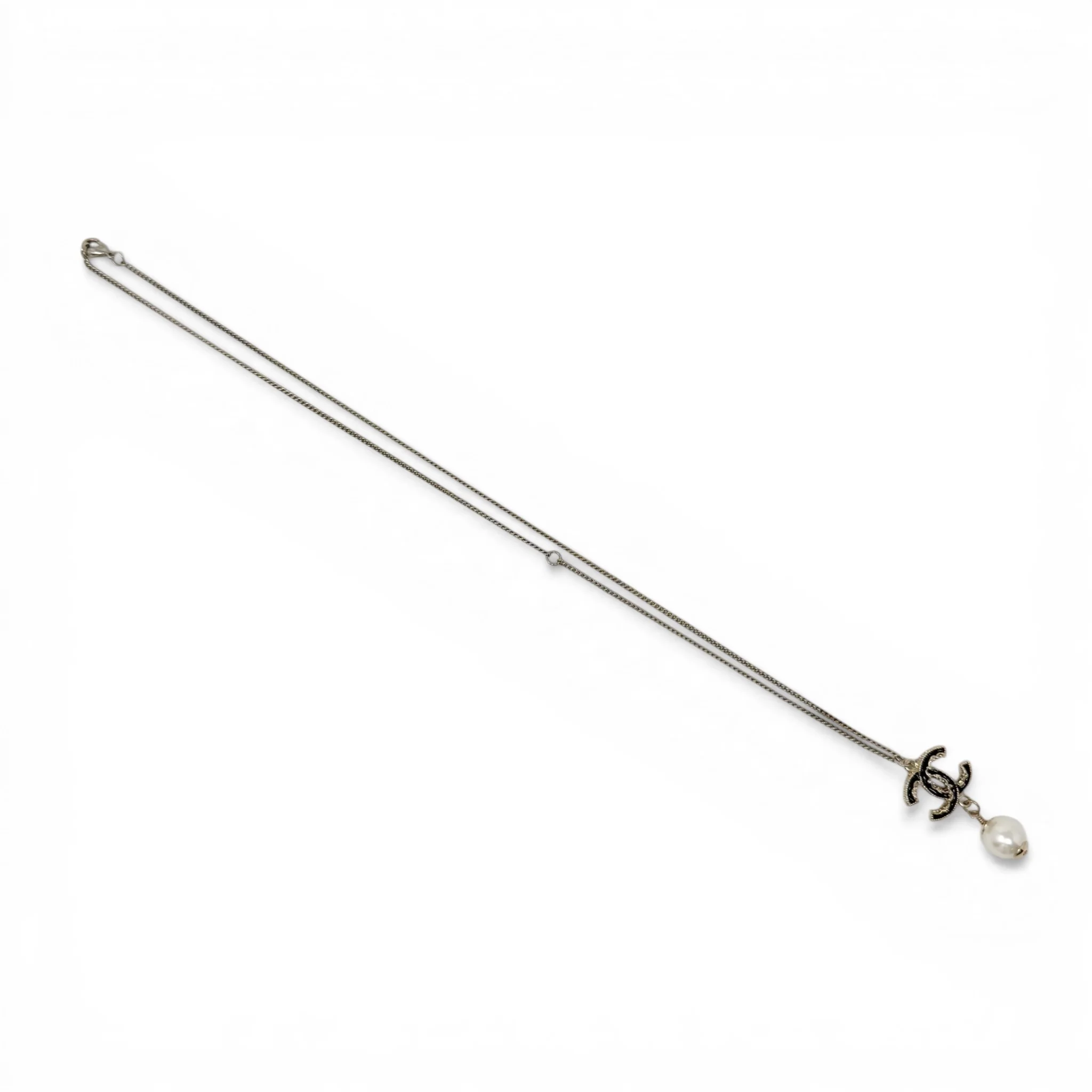 Chanel Pearl Drop CC Necklace - Image 4