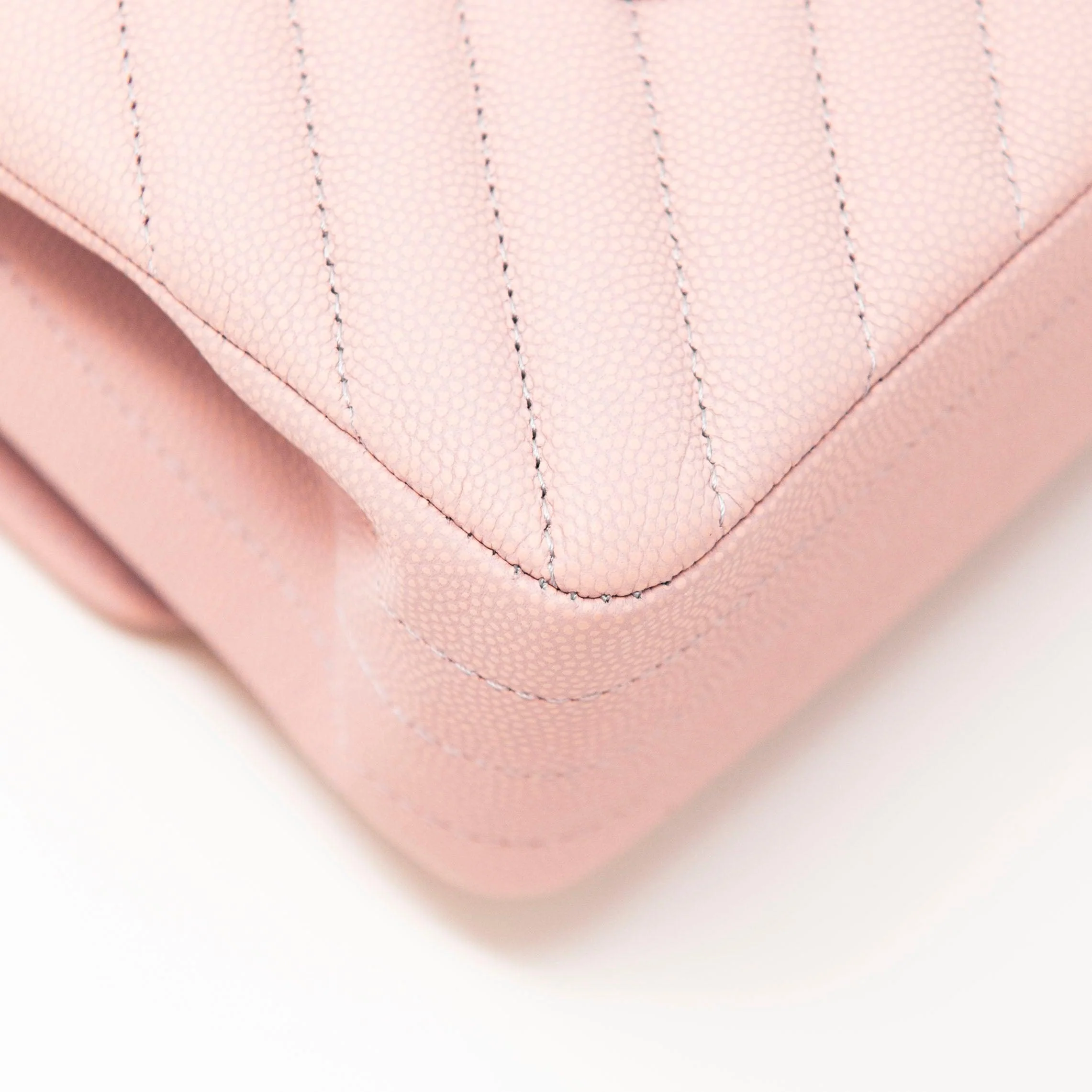 Chanel Pink Chevron Medium Classic Flap - Image 8