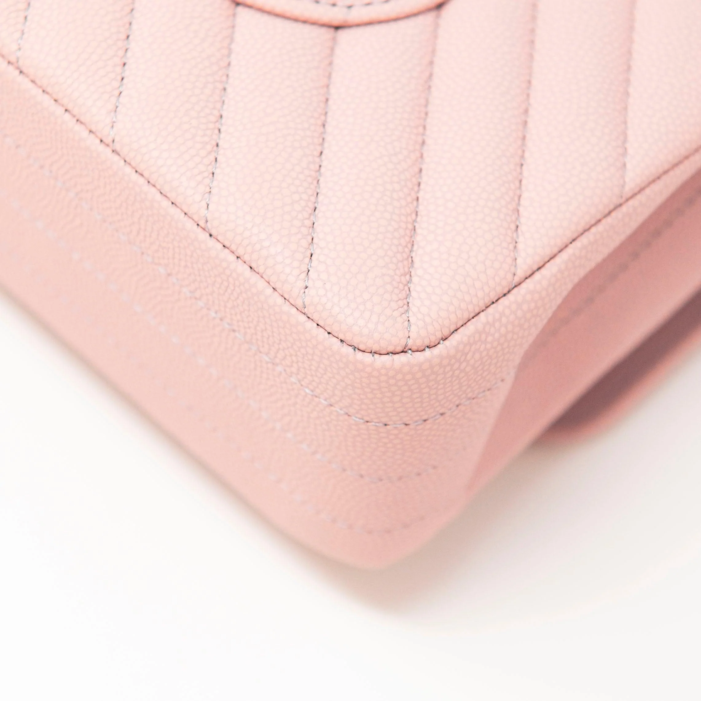 Chanel Pink Chevron Medium Classic Flap - Image 9