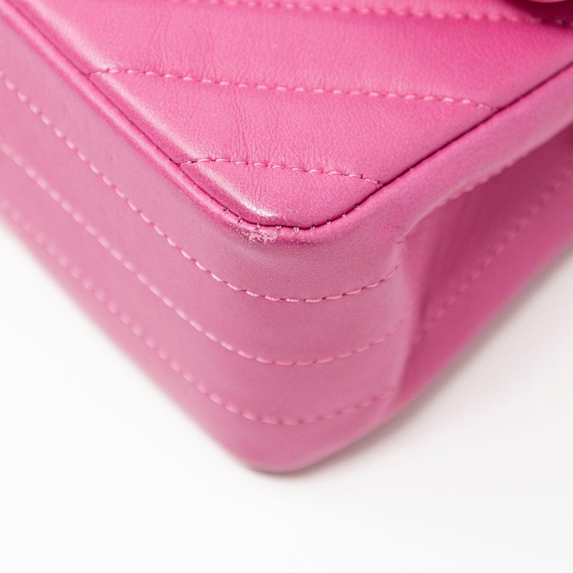 Chanel Pink Chevron Mini Flap - Image 7