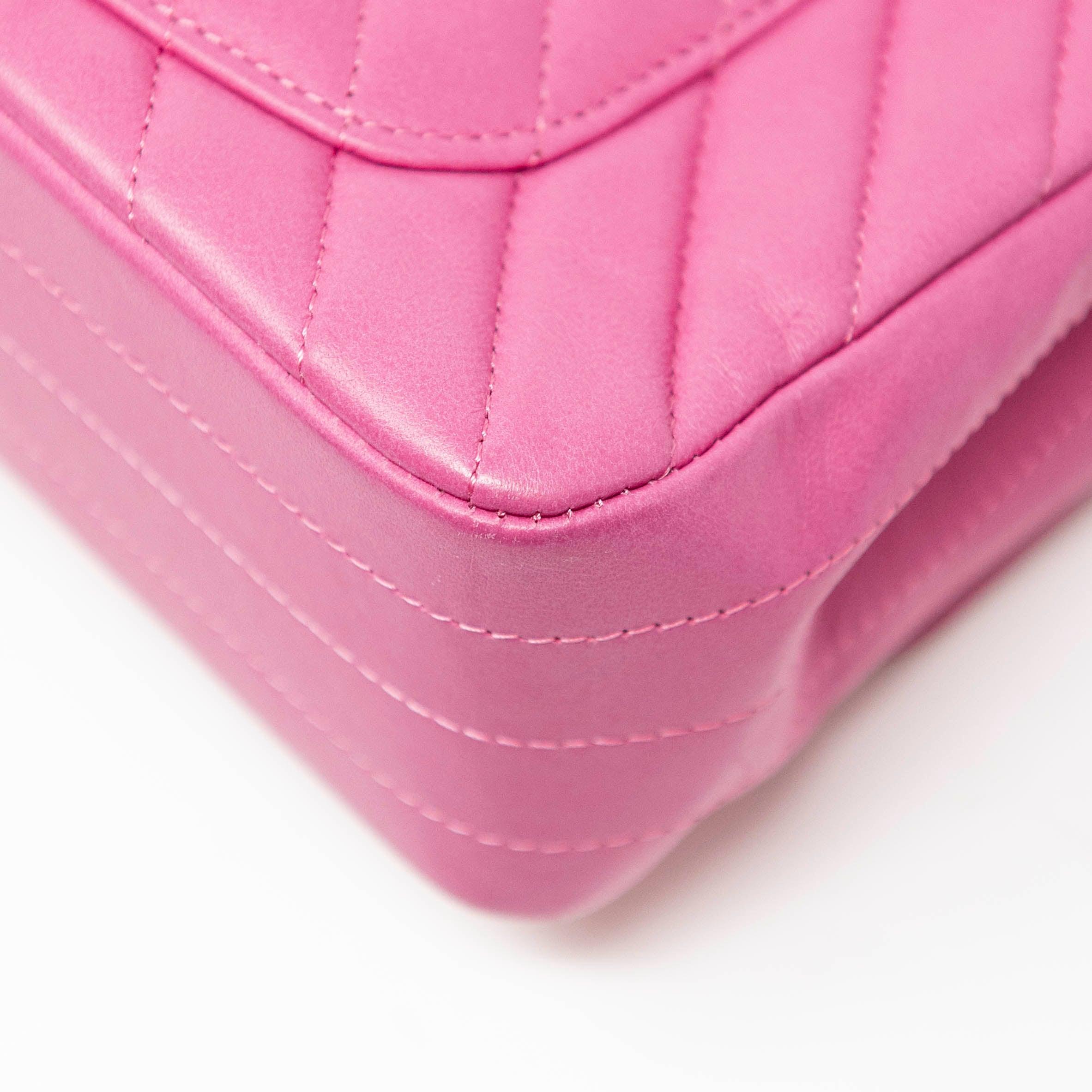 Chanel Pink Chevron Mini Flap - Image 8
