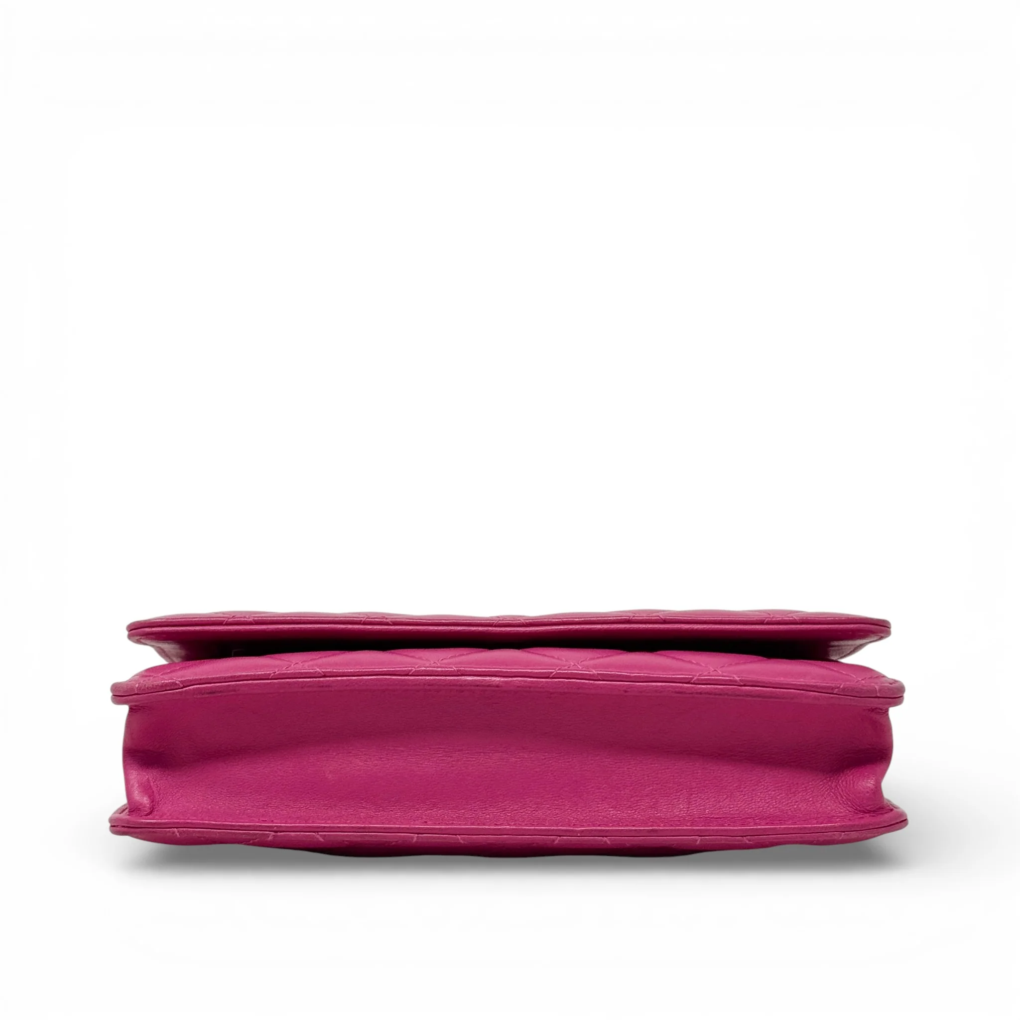 Chanel Pink Lambskin Classic Wallet On Chain - Image 5
