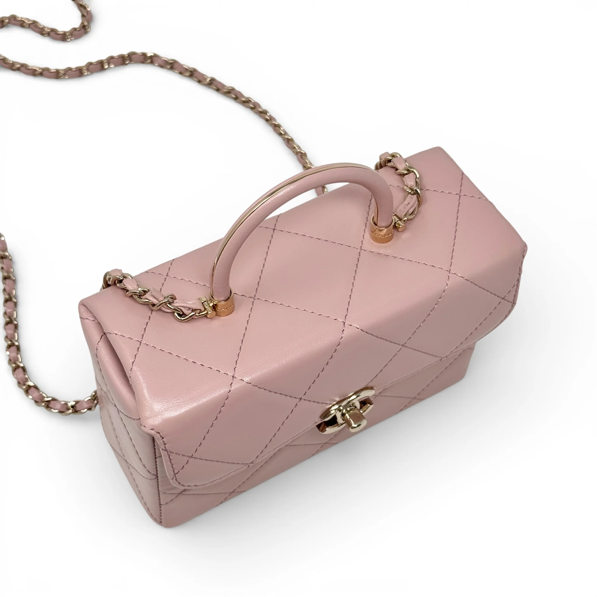Chanel Pink Medium Vanity Top Handle Flap - Image 11