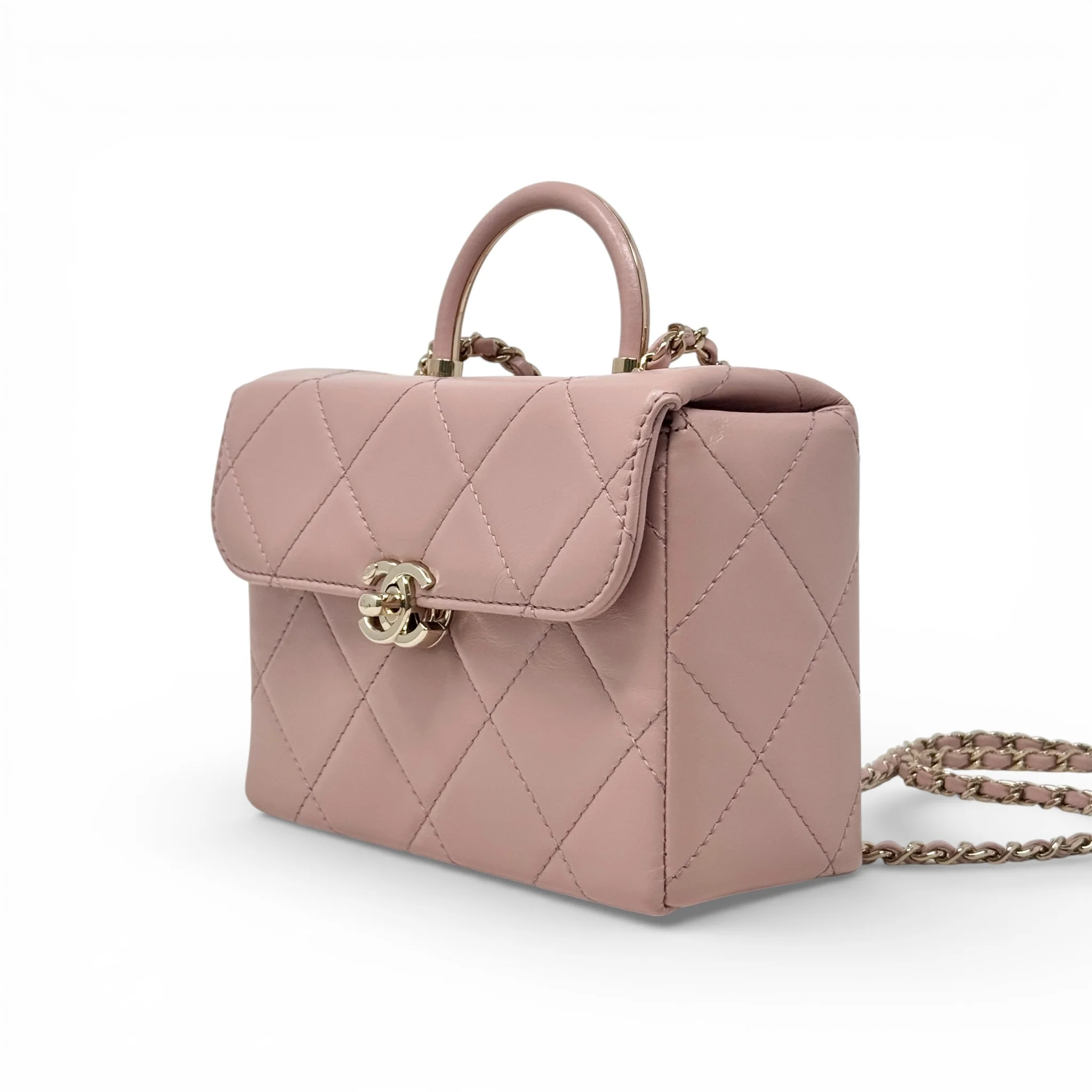 Chanel Pink Medium Vanity Top Handle Flap - Image 2