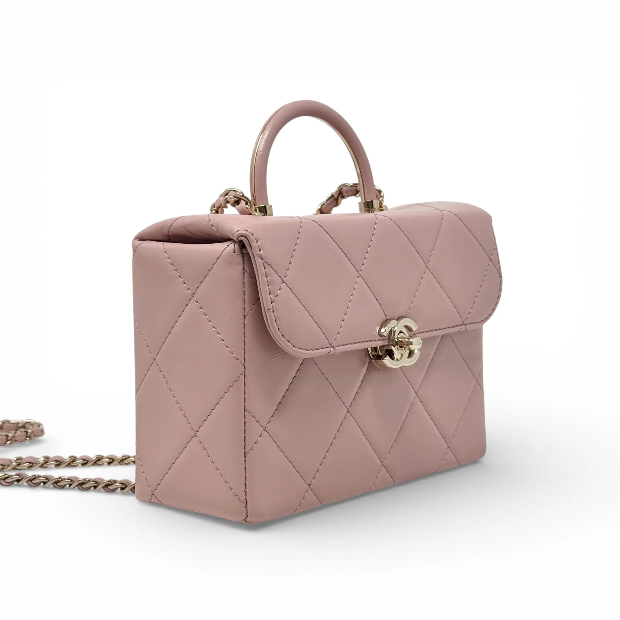 Chanel Pink Medium Vanity Top Handle Flap - Image 4