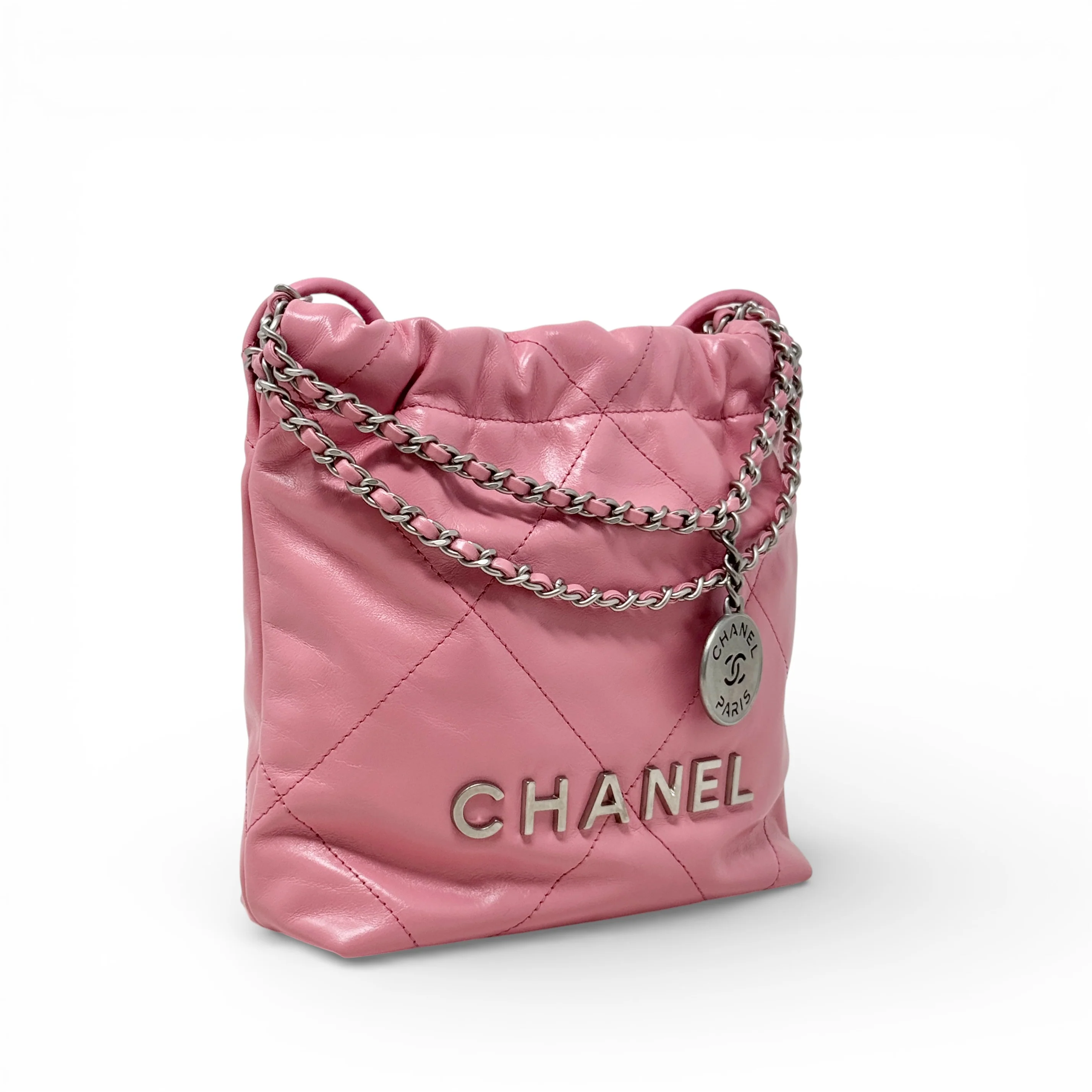 Chanel Pink Mini 22 Hobo - Image 4