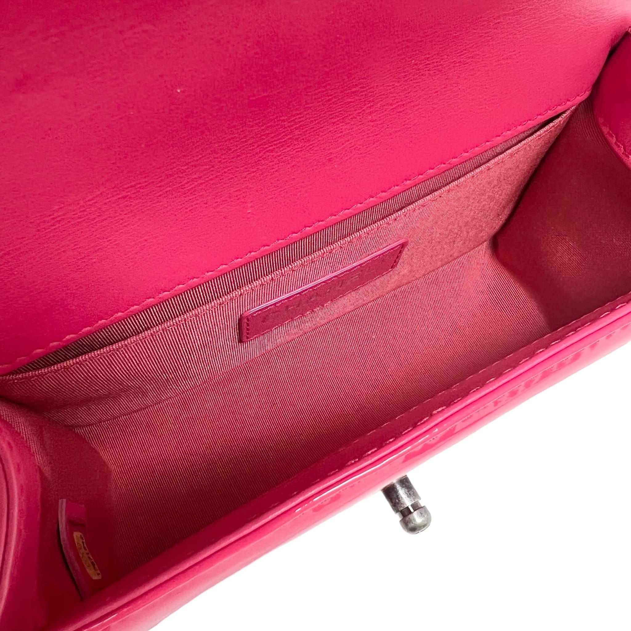 Chanel Pink Patent Small Boy Bag - Image 14