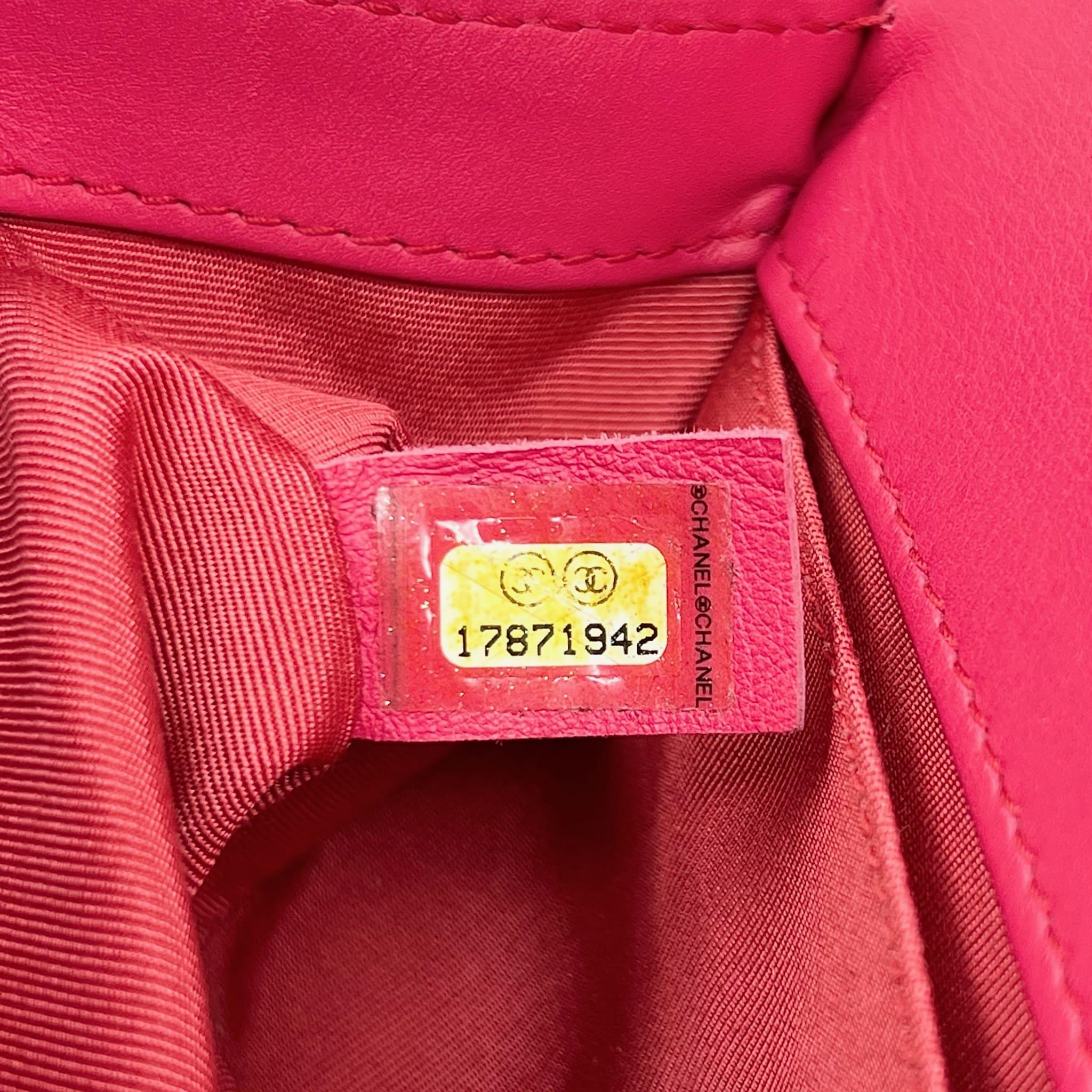Chanel Pink Patent Small Boy Bag - Image 16