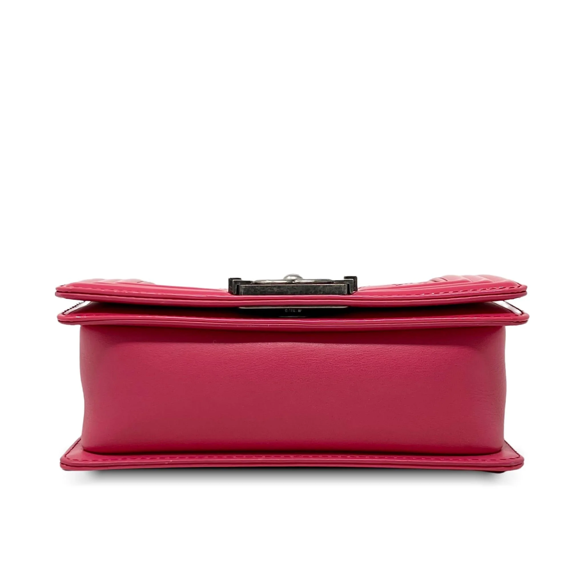 Chanel Pink Patent Small Boy Bag - Image 6