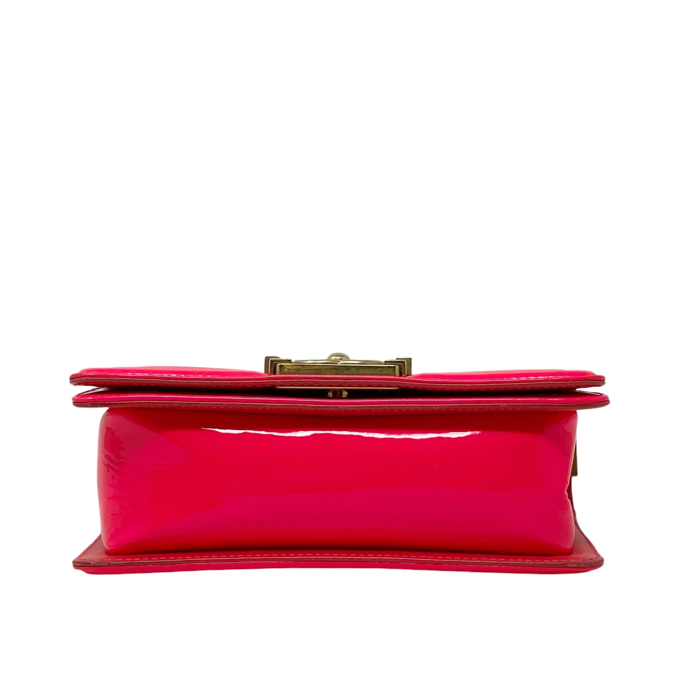 Chanel Pink Patent Small Boy Bag - Image 6