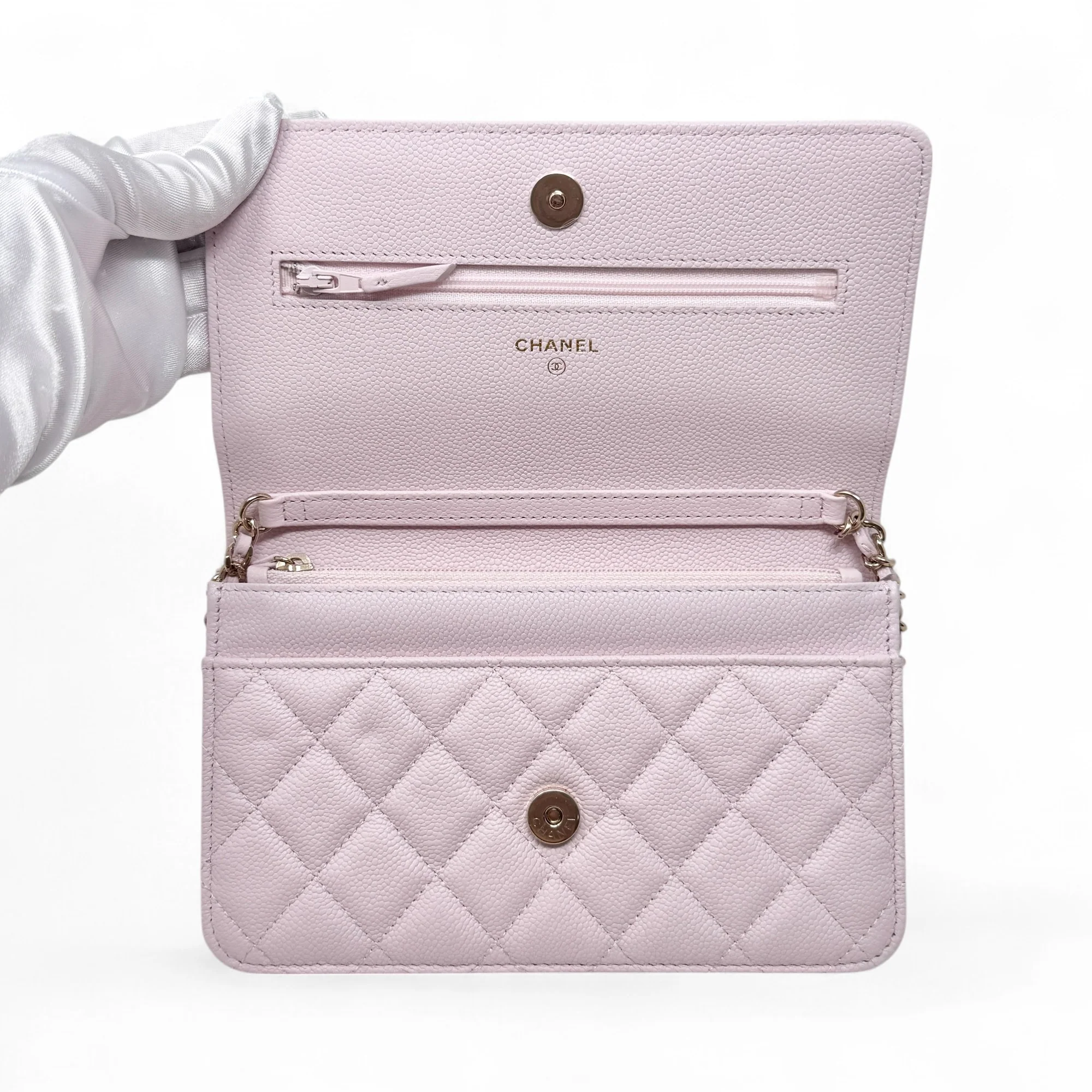 Chanel Pink Wallet On Chain - Image 12