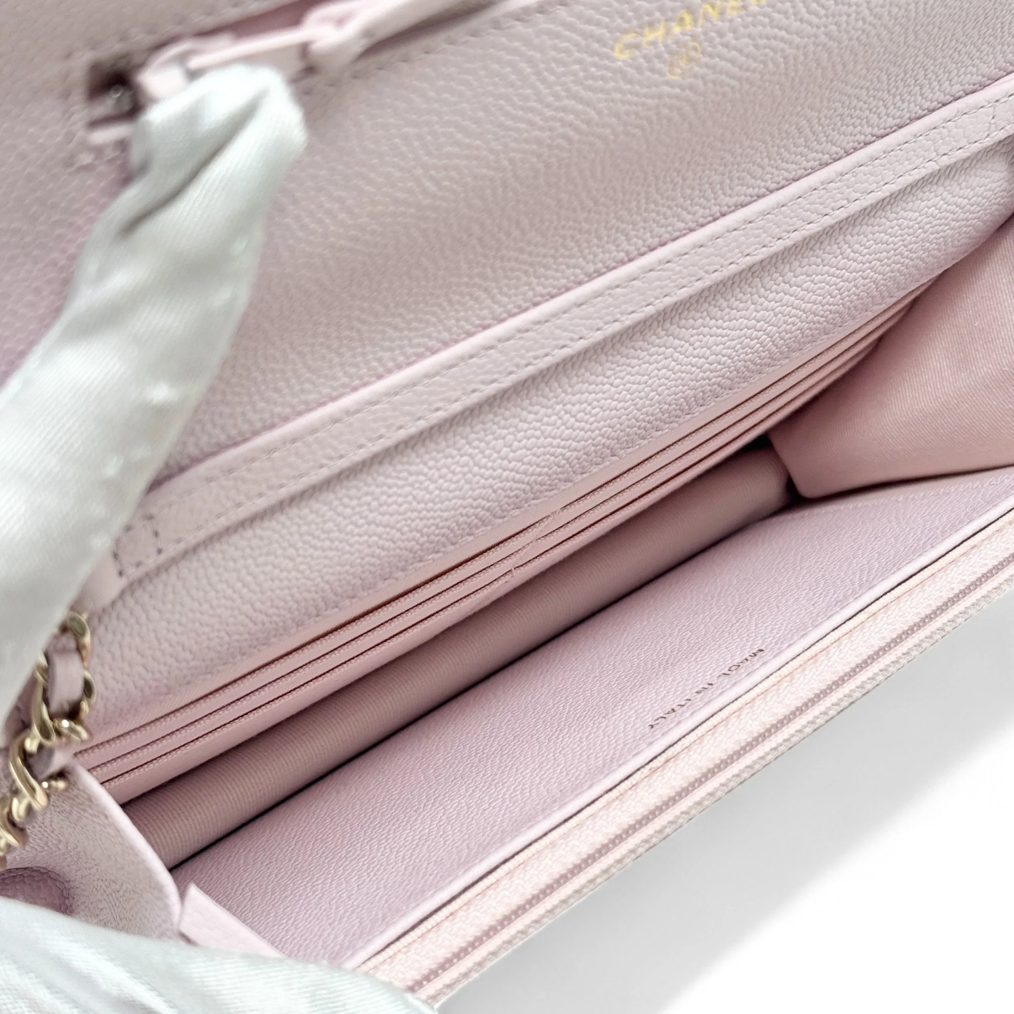 Chanel Pink Wallet On Chain - Image 13