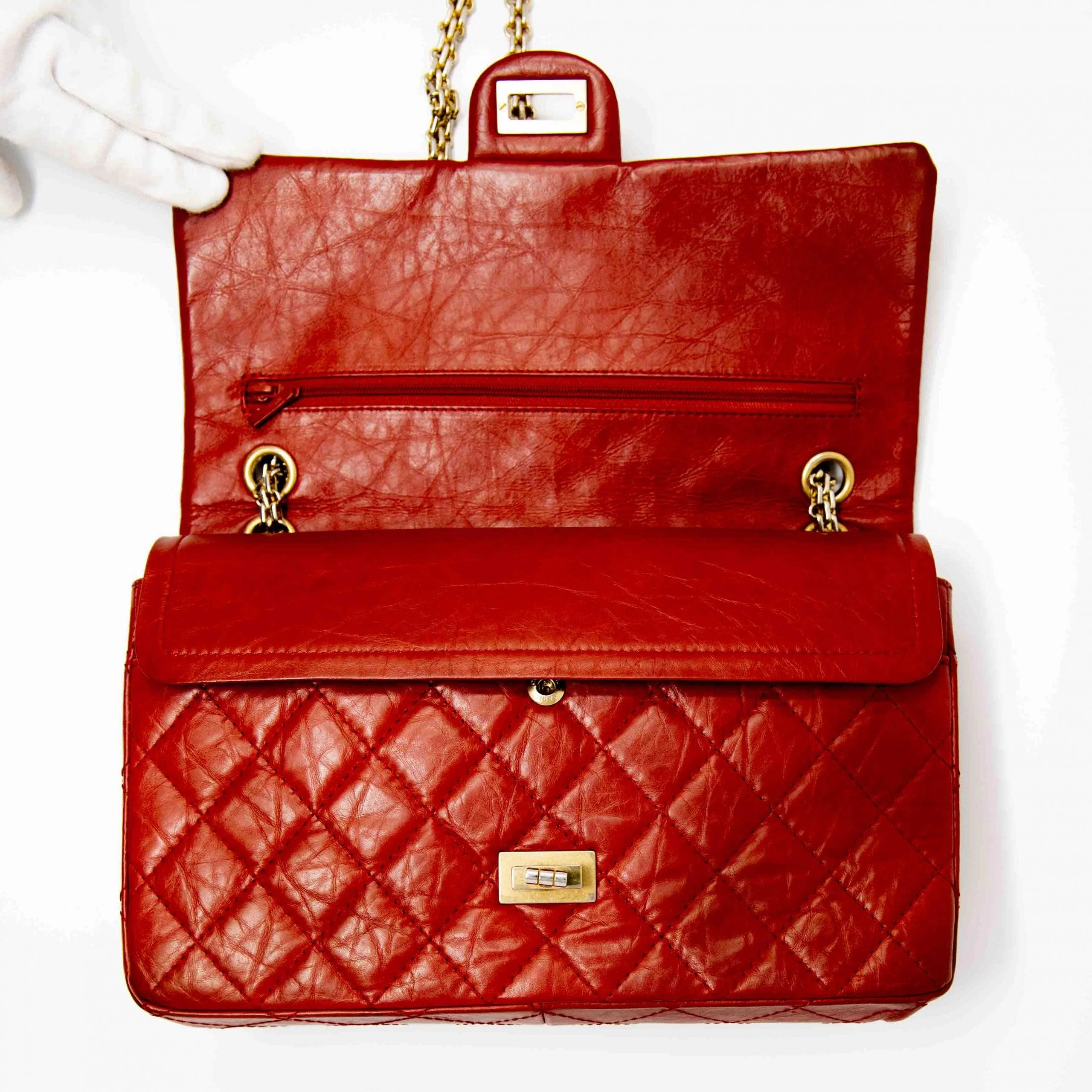 Chanel Red Calfskin 2.55 Reissue 266 - Image 11