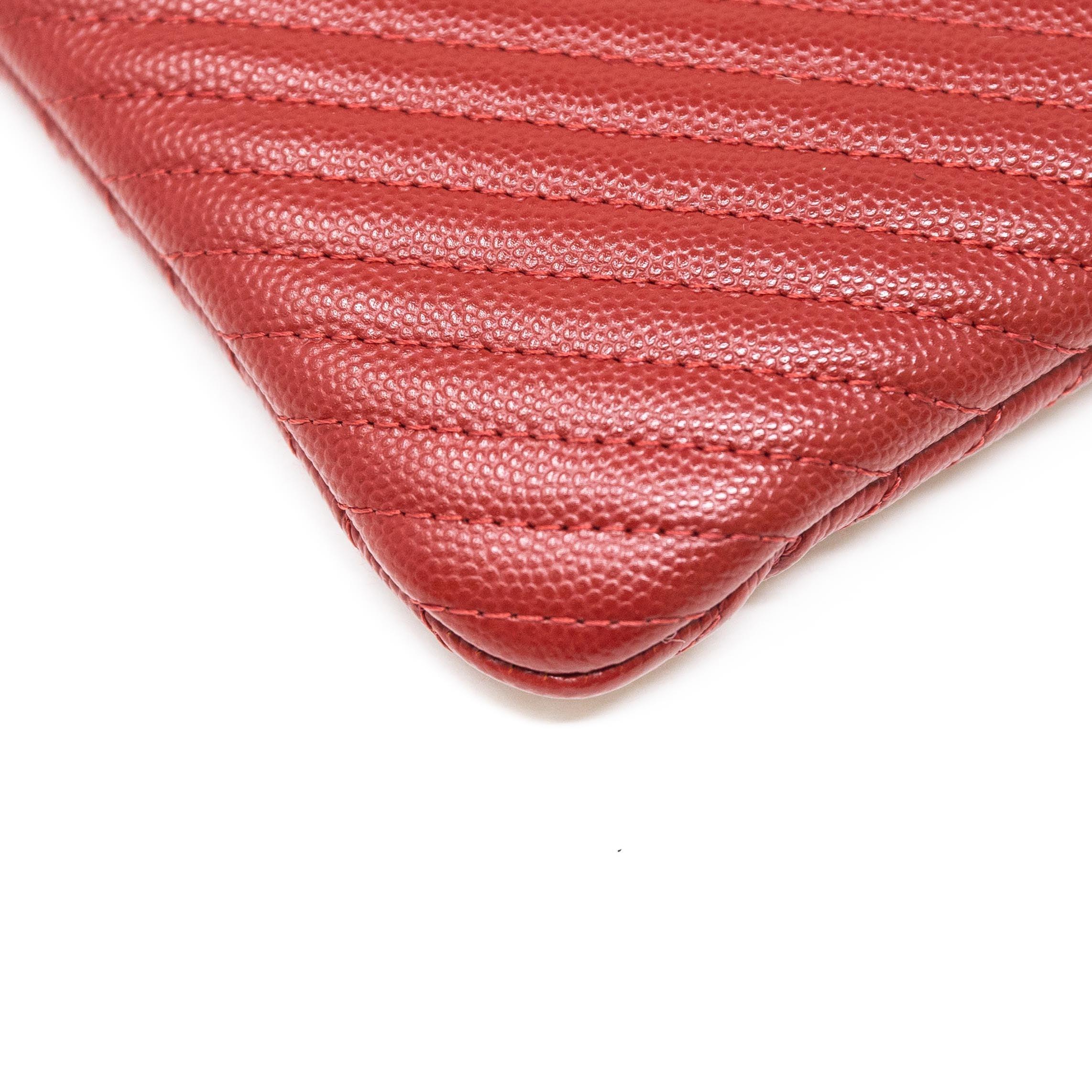 Chanel Red Medium O Case Pouch - Image 8