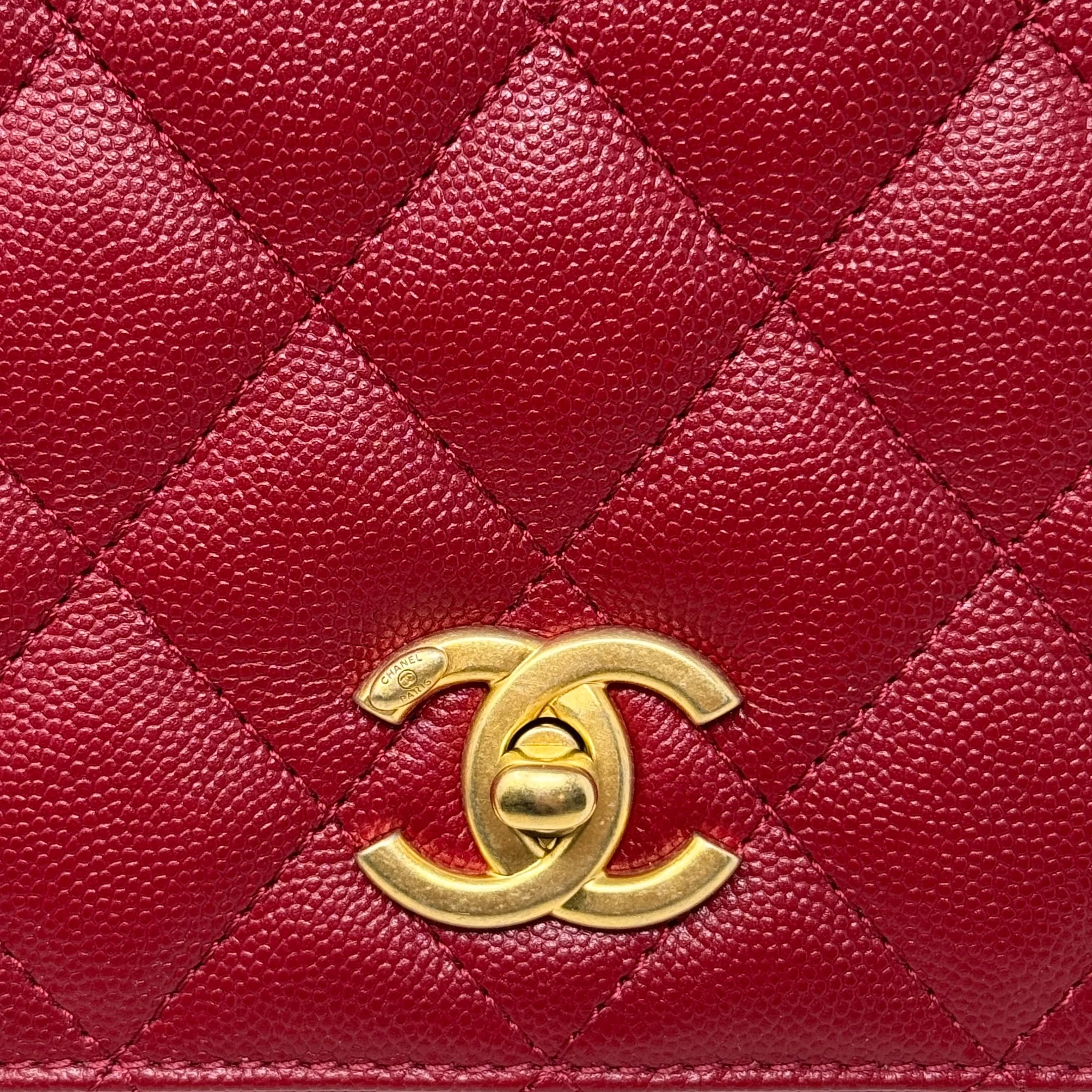 Chanel Red Small Top Handle Flap - Image 10