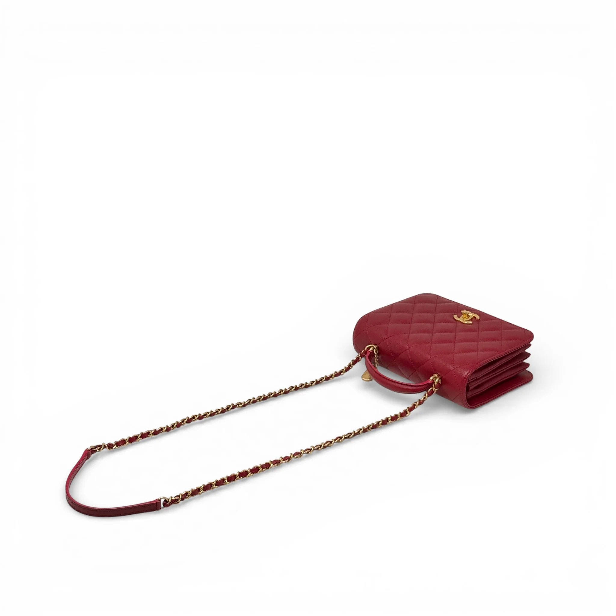 Chanel Red Small Top Handle Flap - Image 17