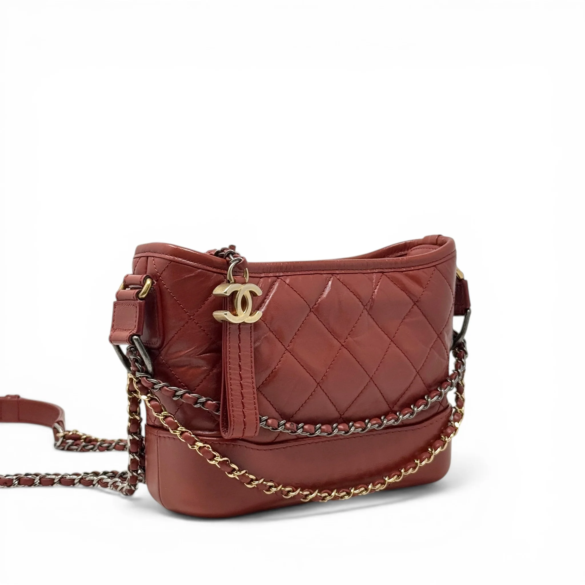 Chanel Red Small Gabrielle Hobo - Image 4