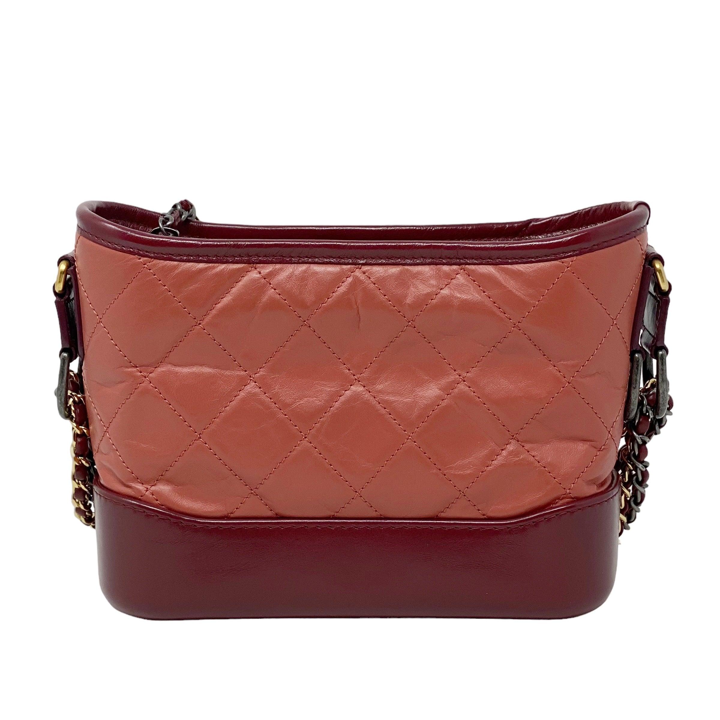 Chanel Salmon Aged Calfskin Small Gabrielle Bag - Image 3