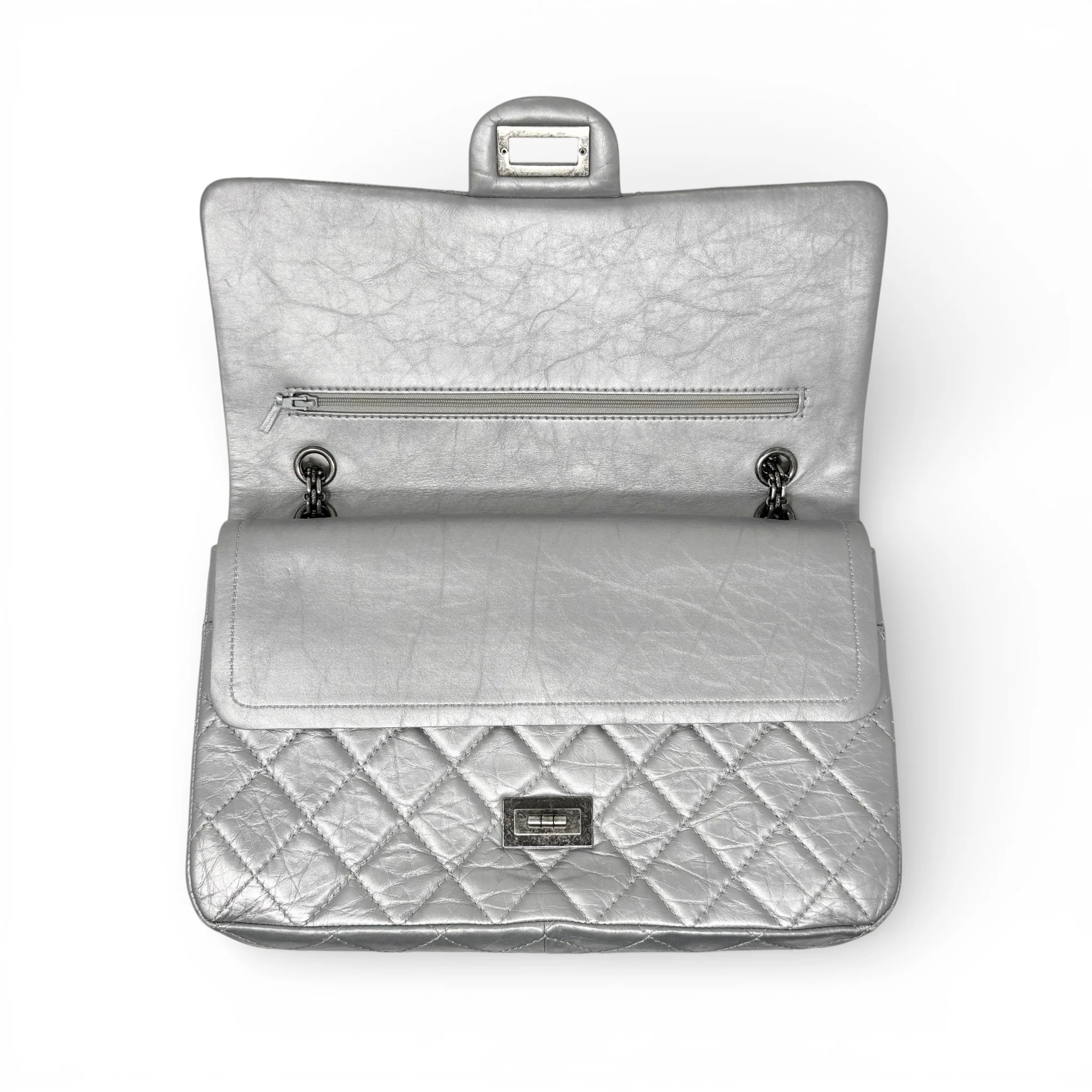 Chanel Silver Calfskin 2.55 Reissue 227 - Image 11