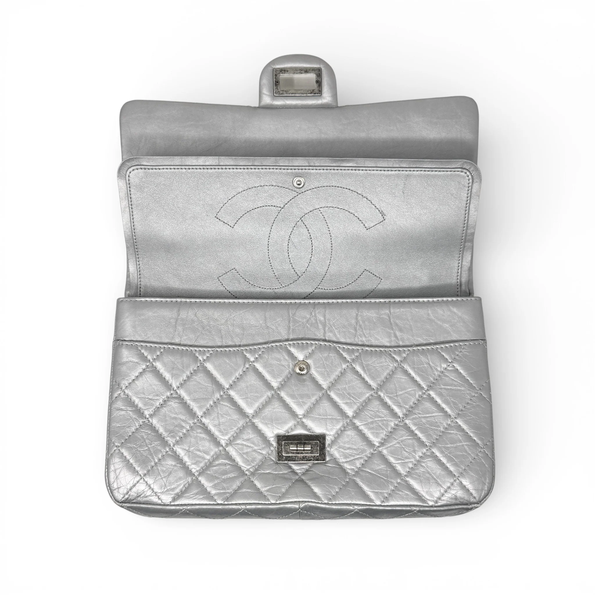 Chanel Silver Calfskin 2.55 Reissue 227 - Image 12