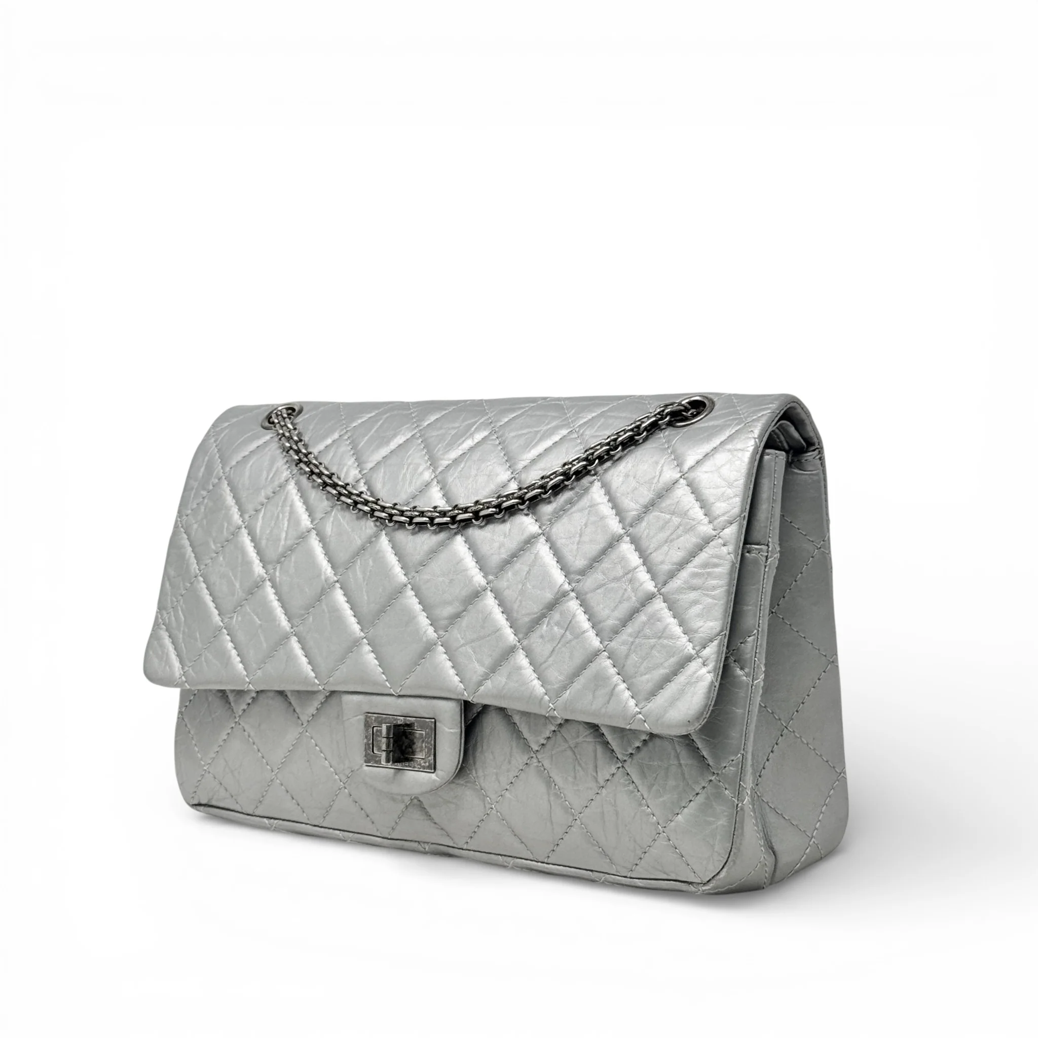 Chanel Silver Calfskin 2.55 Reissue 227 - Image 2
