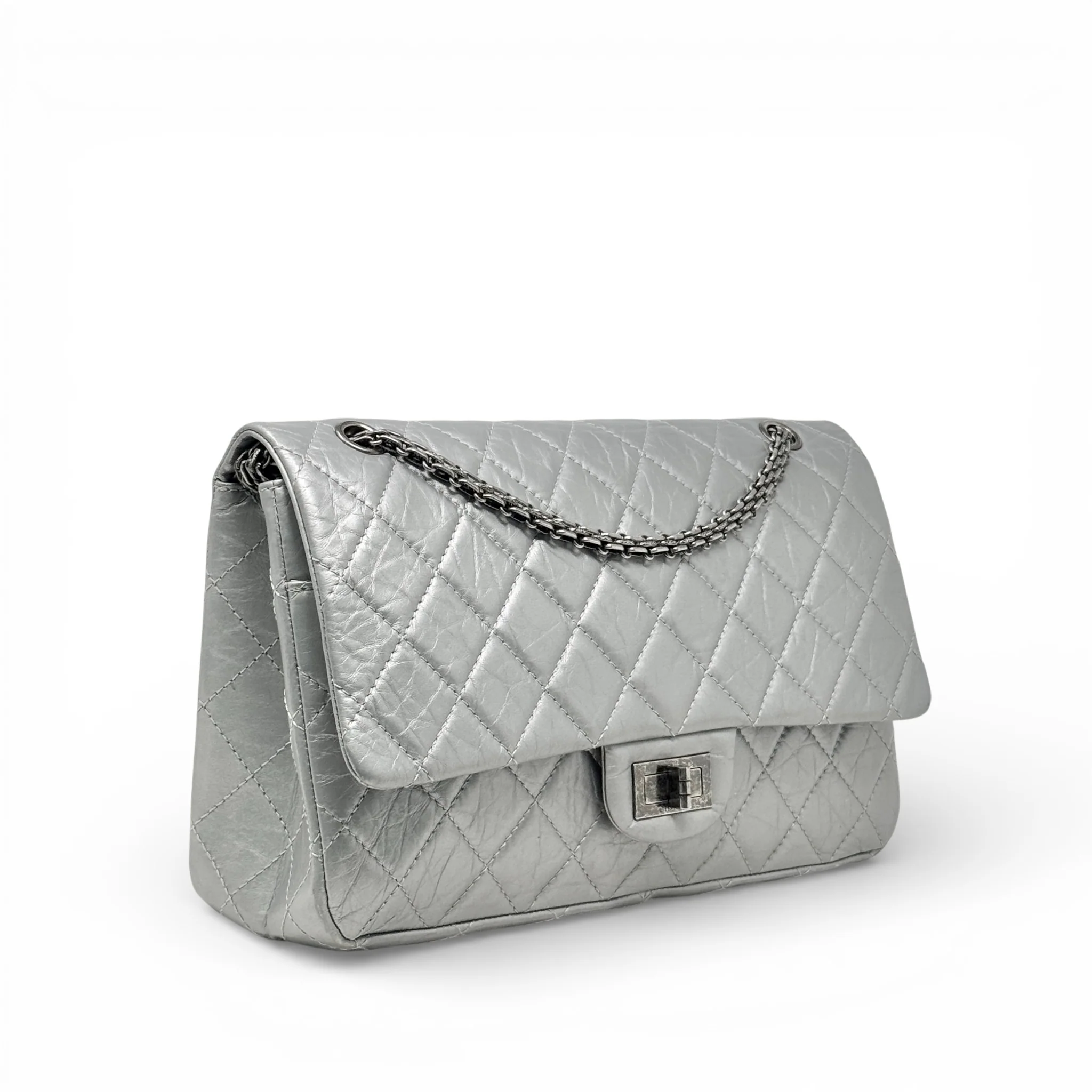 Chanel Silver Calfskin 2.55 Reissue 227 - Image 4
