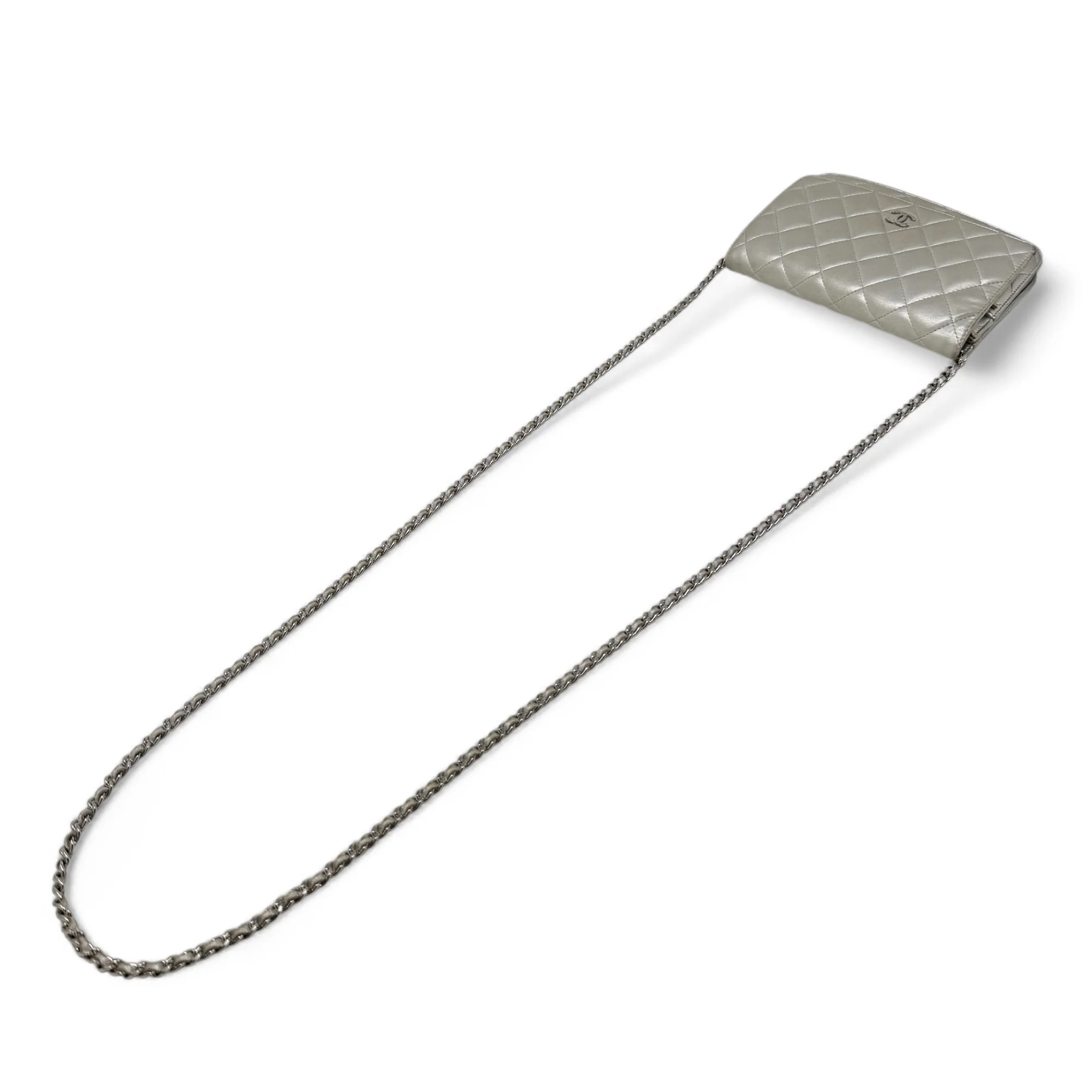 Chanel Silver Wallet On Chain - Image 15