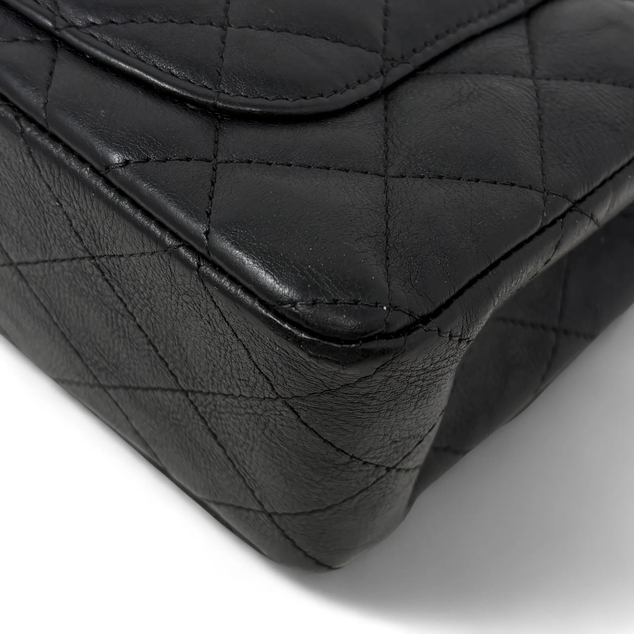 Chanel So Black Crumpled Calfskin Mini Rectangle Bag - Image 10