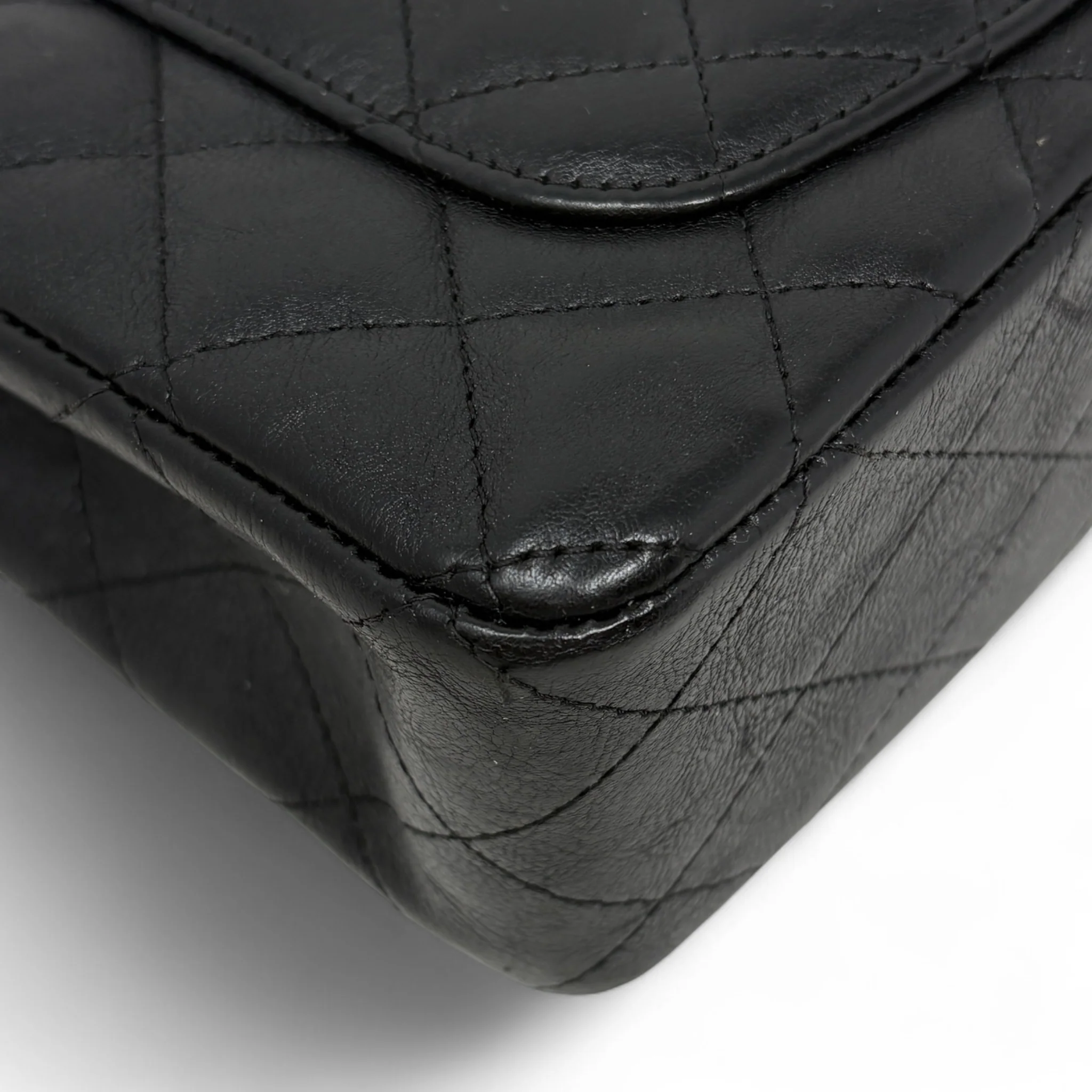 Chanel So Black Crumpled Calfskin Mini Rectangle Bag - Image 11