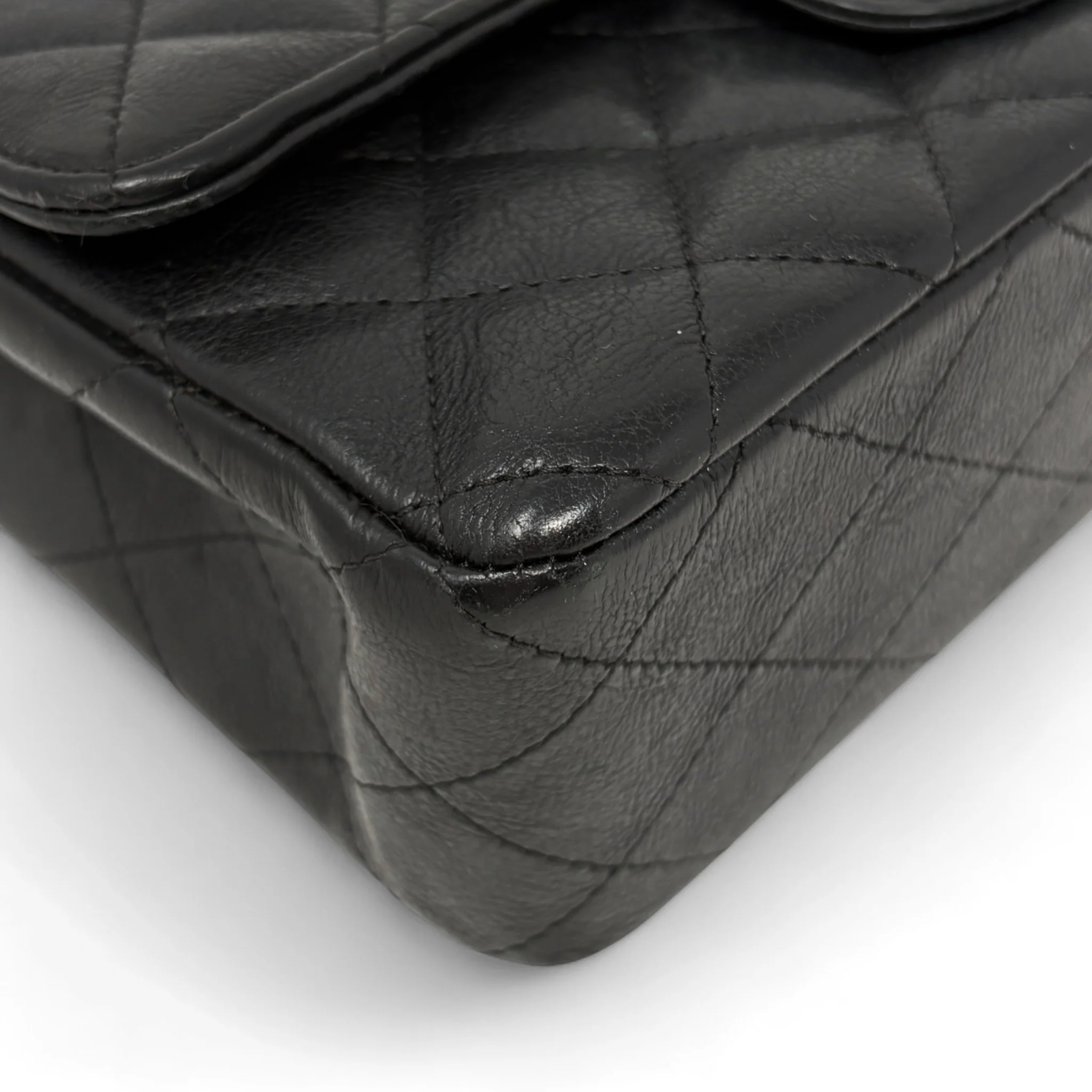 Chanel So Black Crumpled Calfskin Mini Rectangle Bag - Image 12