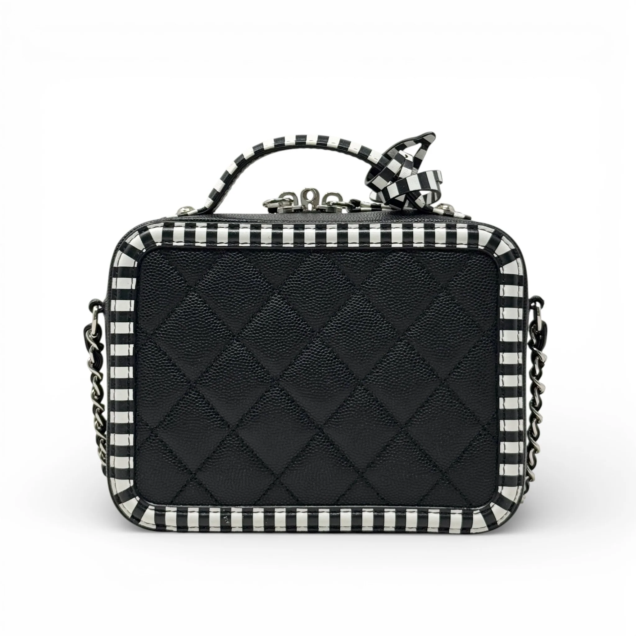 Chanel Black Small Filigree Vanity - Image 3