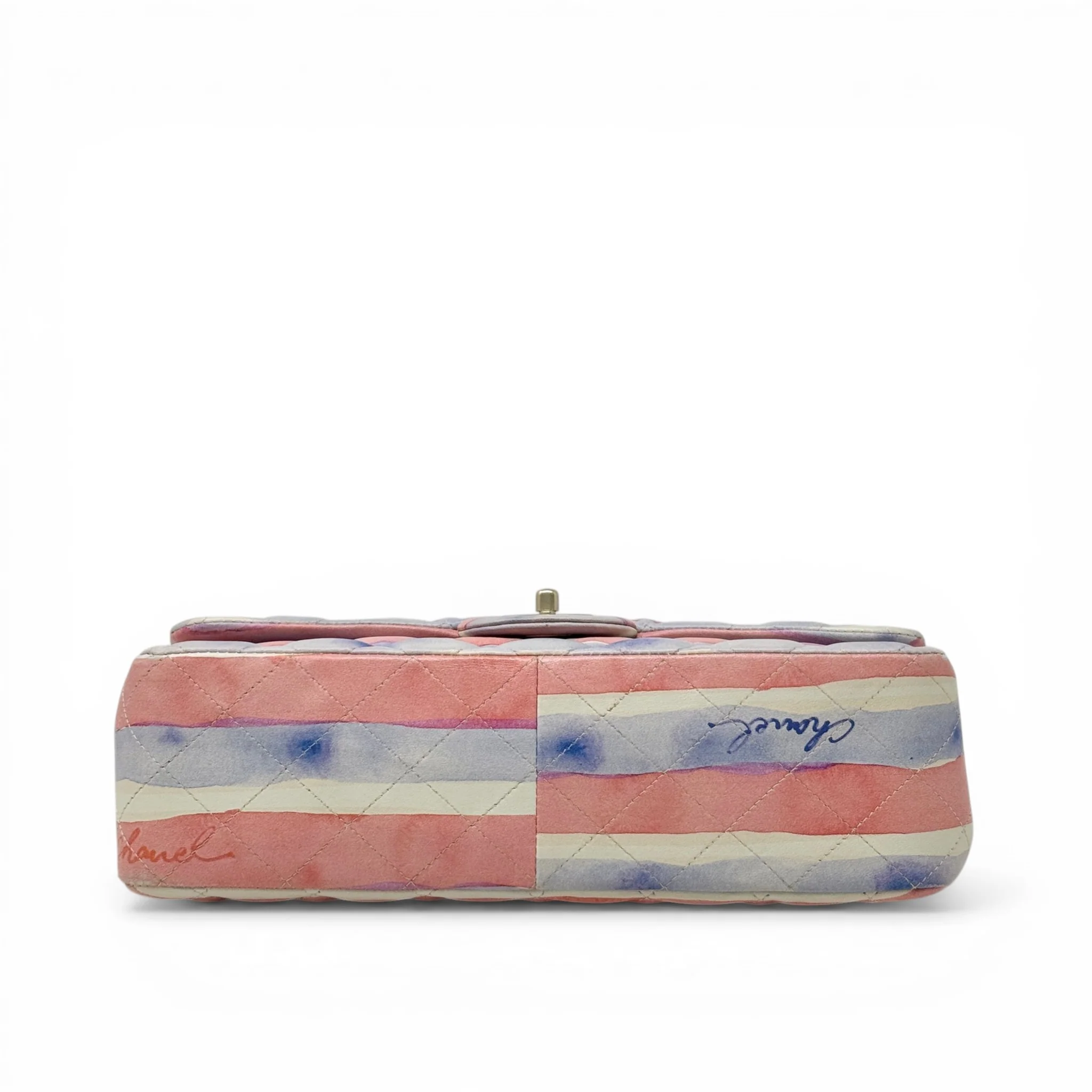 Chanel Striped Watercolor Jumbo Single Flap - Image 5