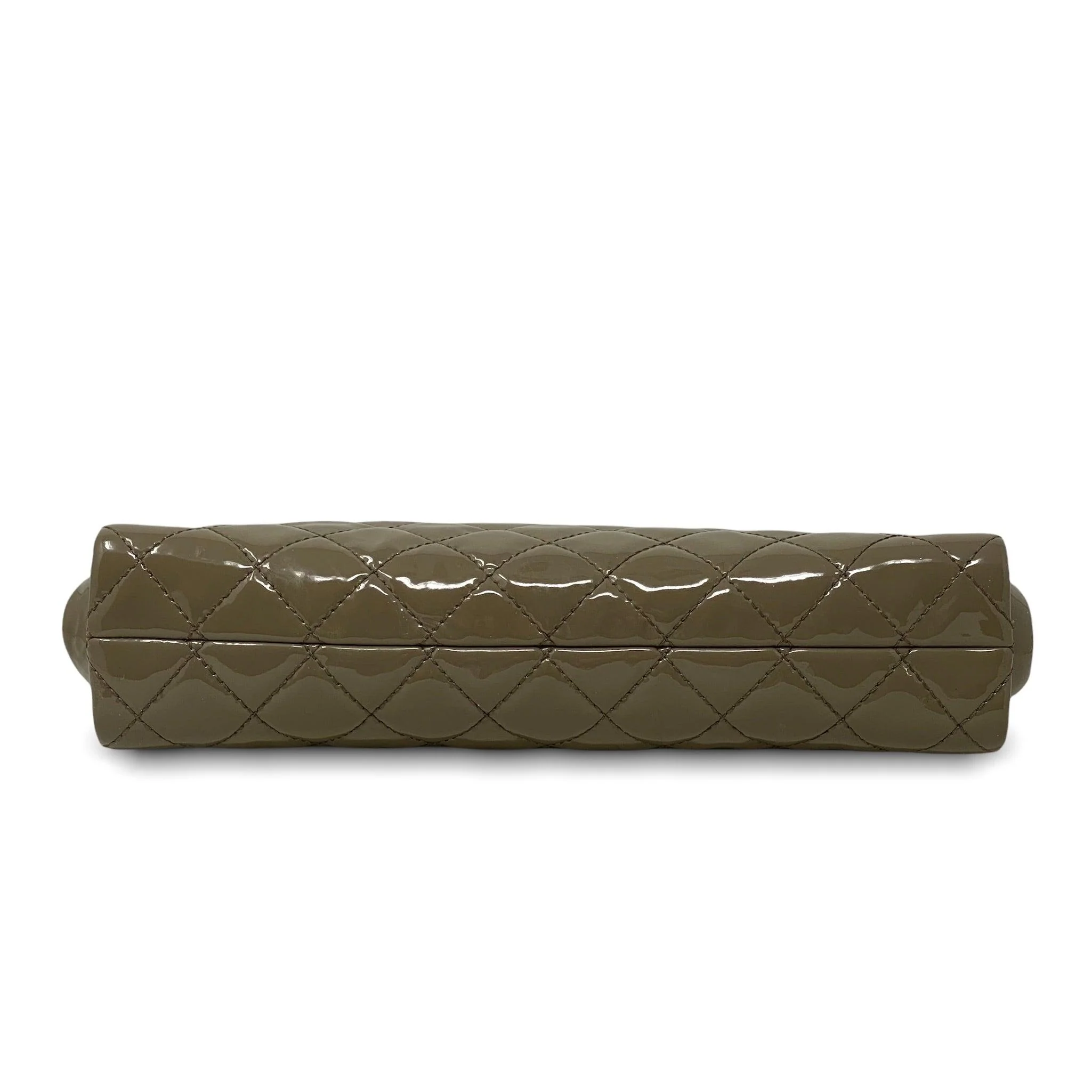 Chanel Taupe Patent Timeless Large Clutch - Image 9