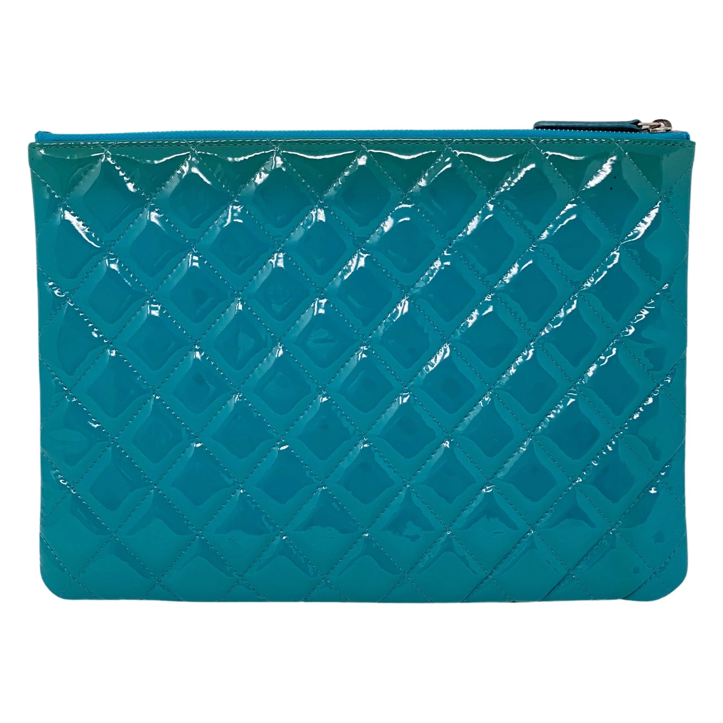 Chanel Turquoise Small O Case Pouch - Image 3