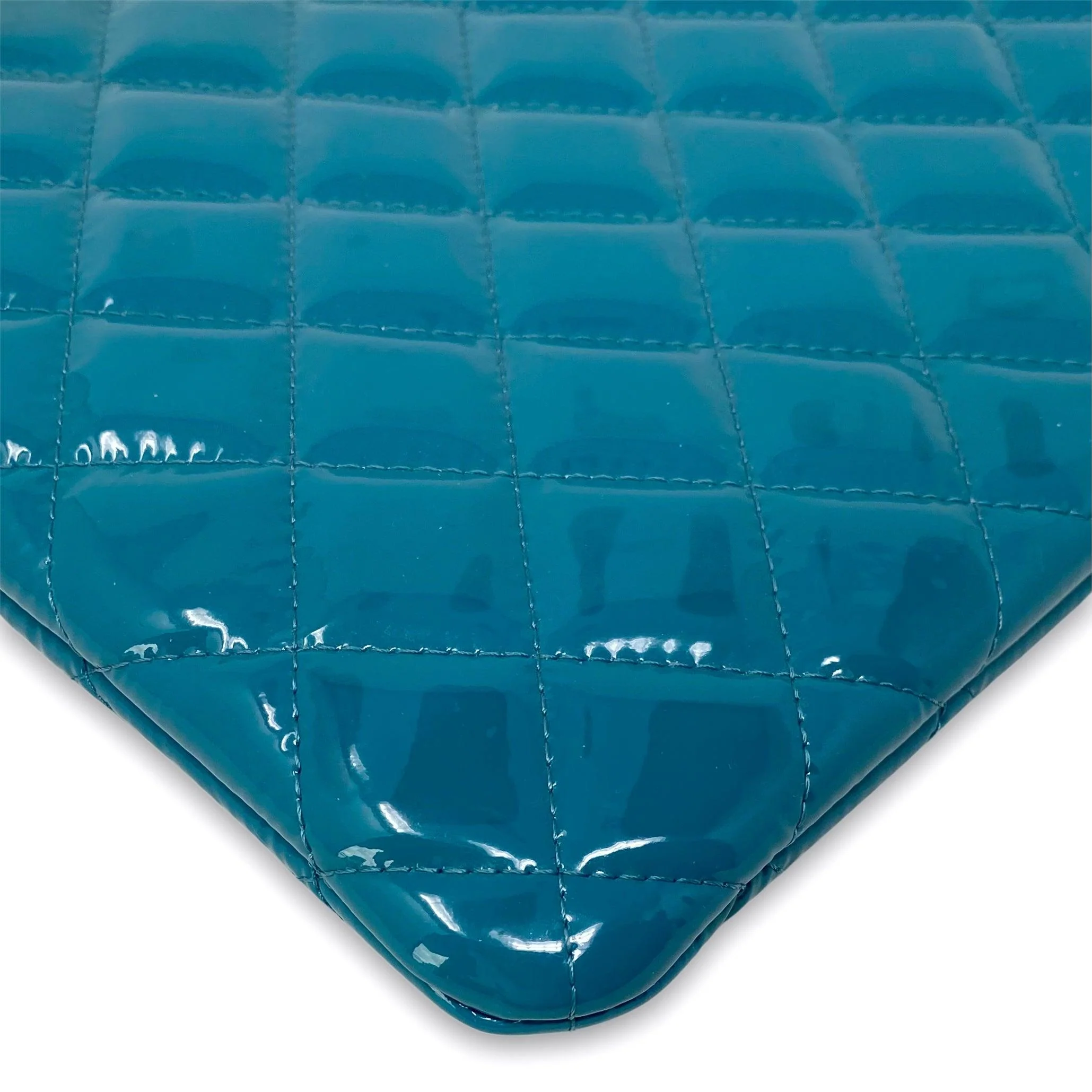 Chanel Turquoise Small O Case Pouch - Image 6