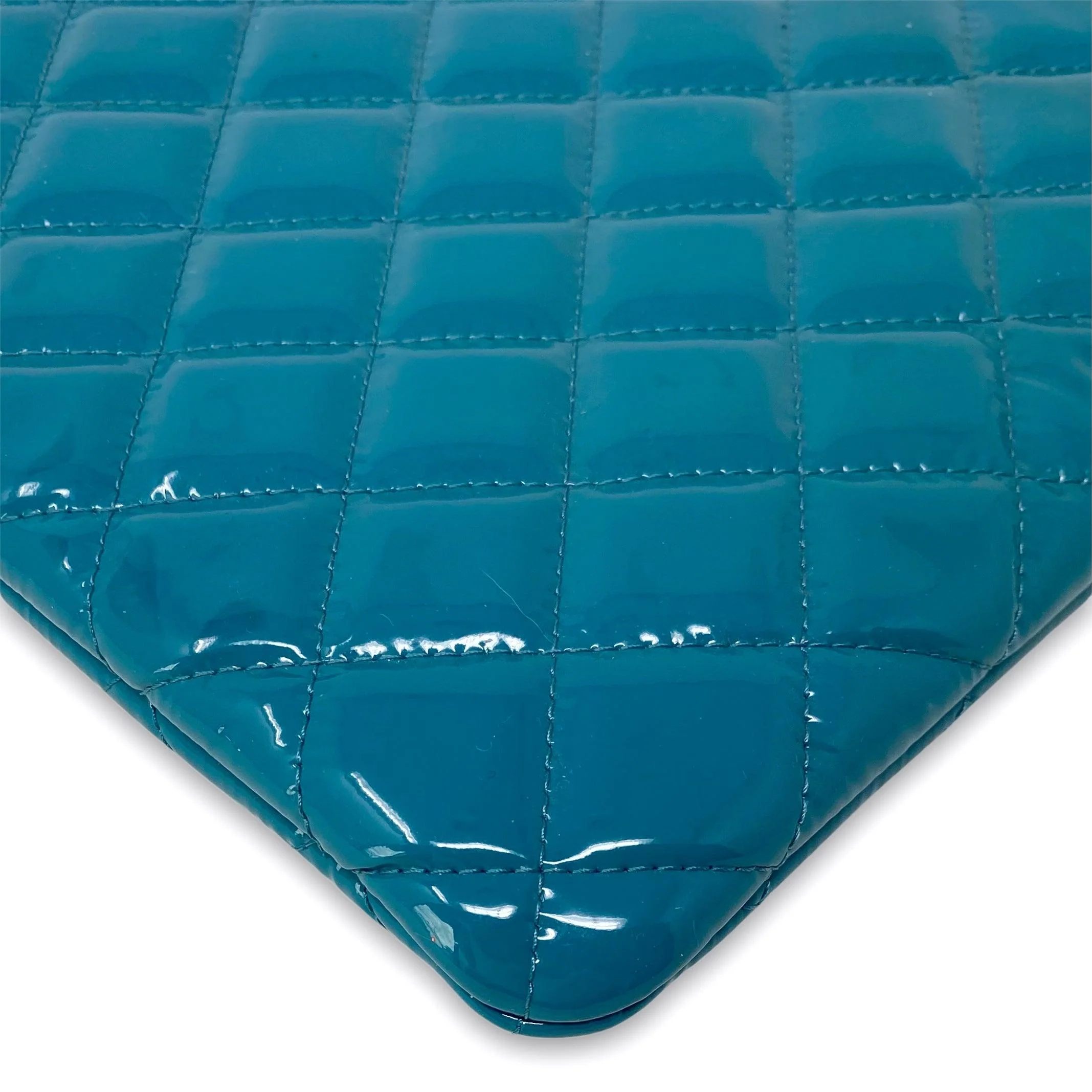 Chanel Turquoise Small O Case Pouch - Image 7
