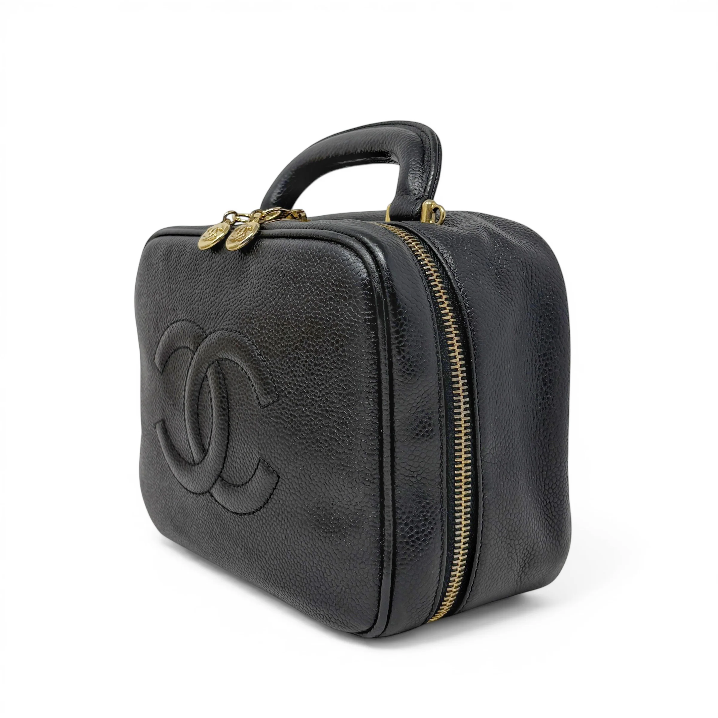 Chanel Vintage Black Lunch Box Vanity - Image 2
