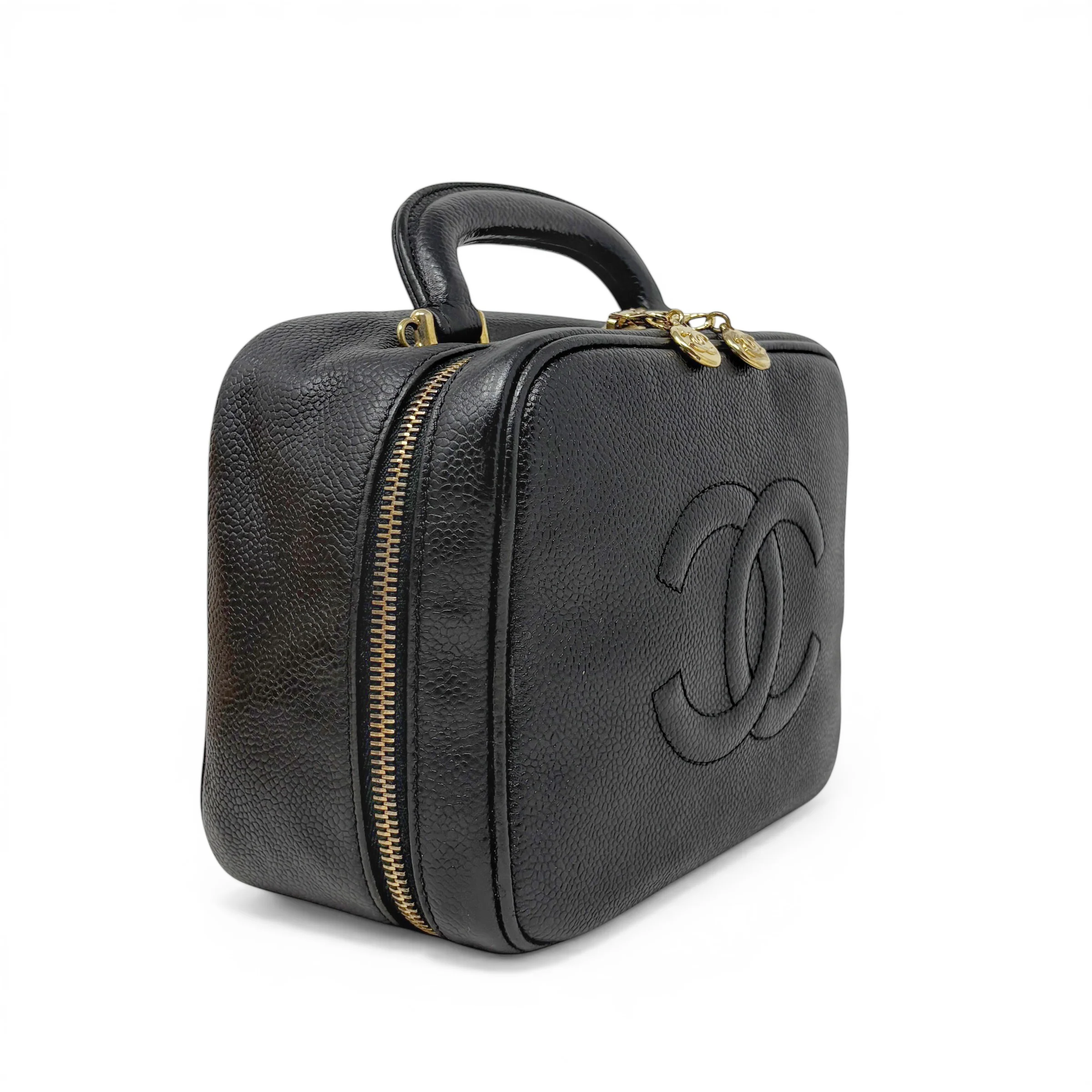 Chanel Vintage Black Lunch Box Vanity - Image 4