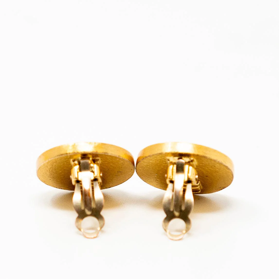 Chanel Vintage Red Button Clip On Earrings - Image 5