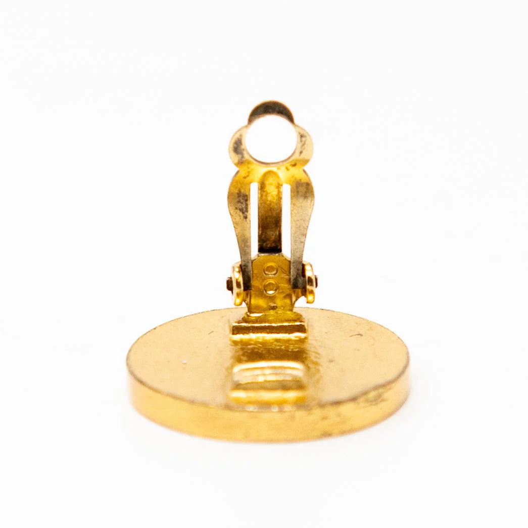 Chanel Vintage Red Button Clip On Earrings - Image 7