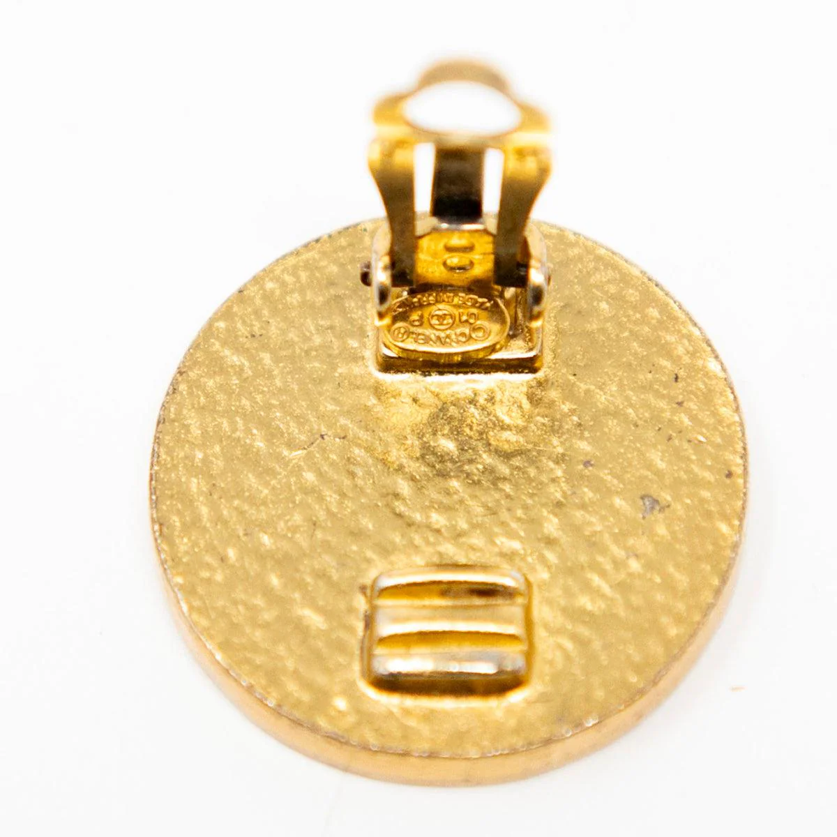 Chanel Vintage Red Button Clip On Earrings - Image 8