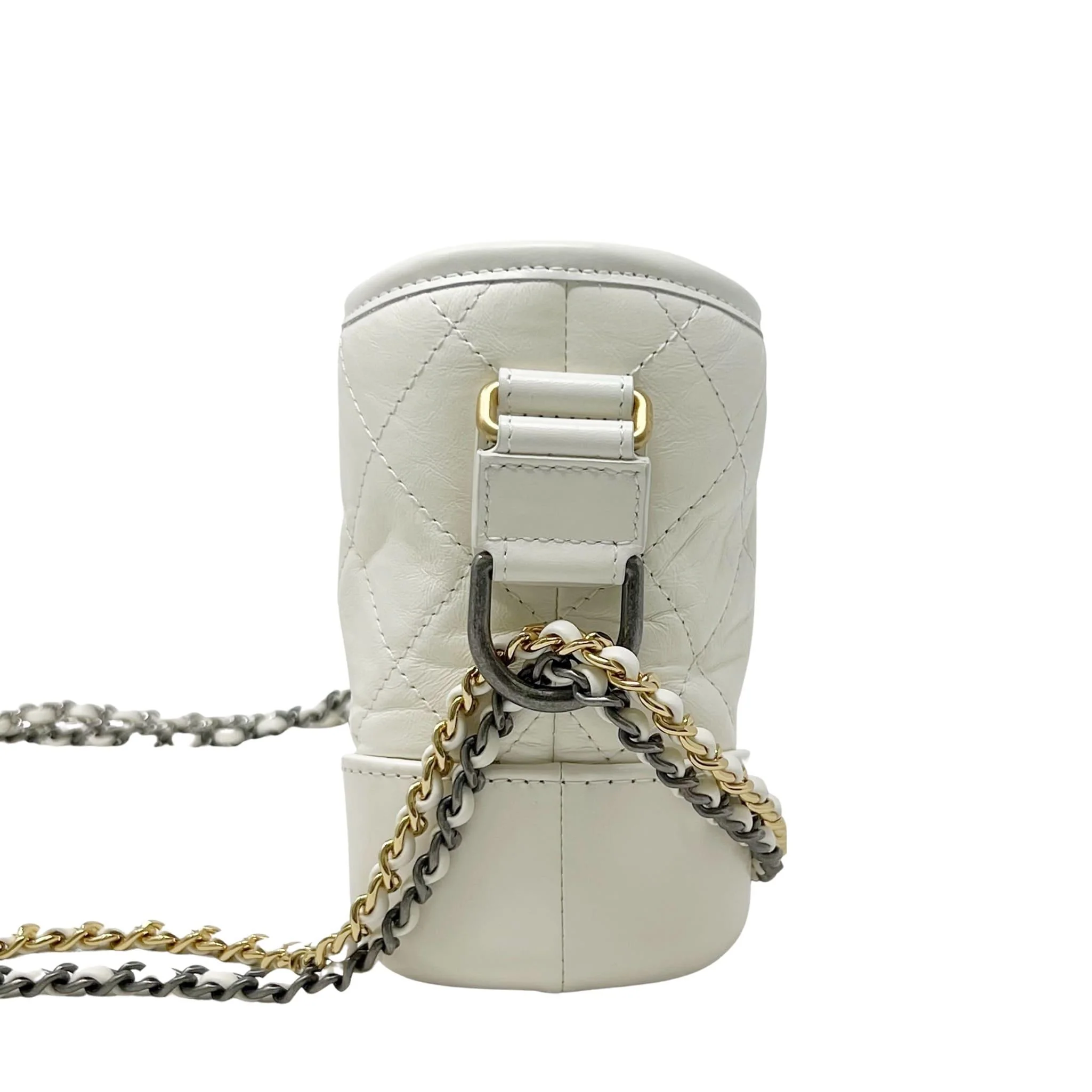 Chanel White Aged Calfskin Small Gabrielle Bag - Image 3
