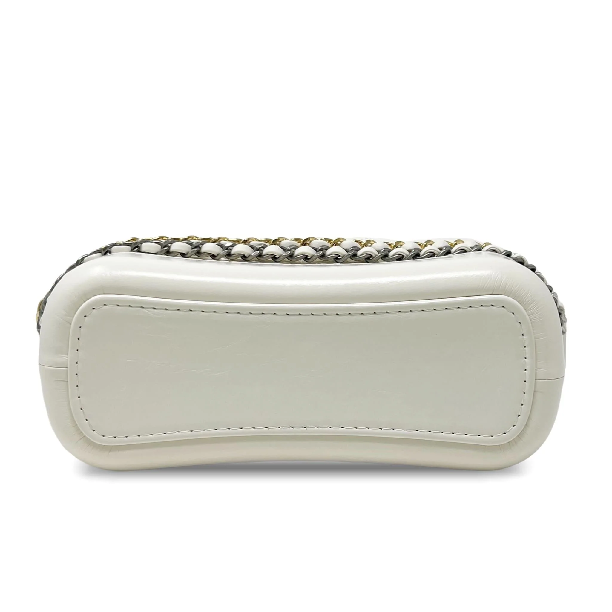Chanel White Aged Calfskin Small Gabrielle Bag - Image 5