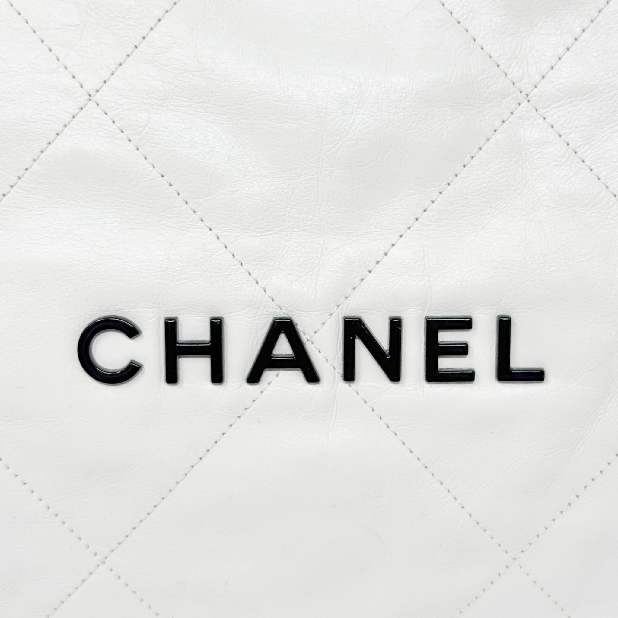 Chanel White Medium 22 Hobo With Pouch - Image 5