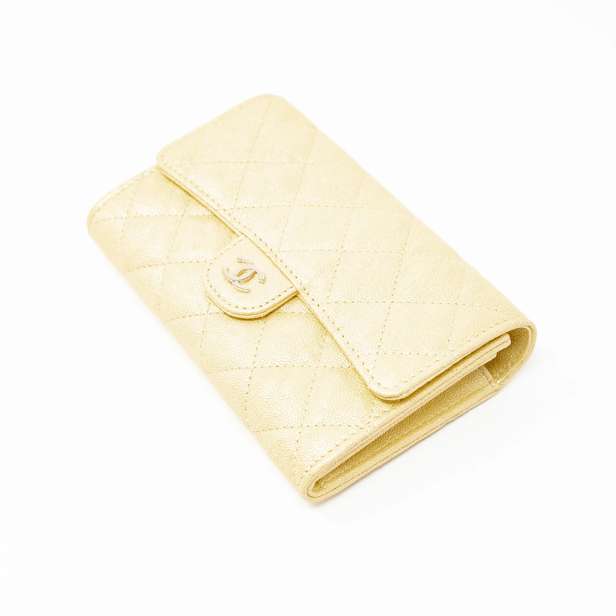 Chanel Yellow Iridescent Mini Wallet On Chain - Image 9