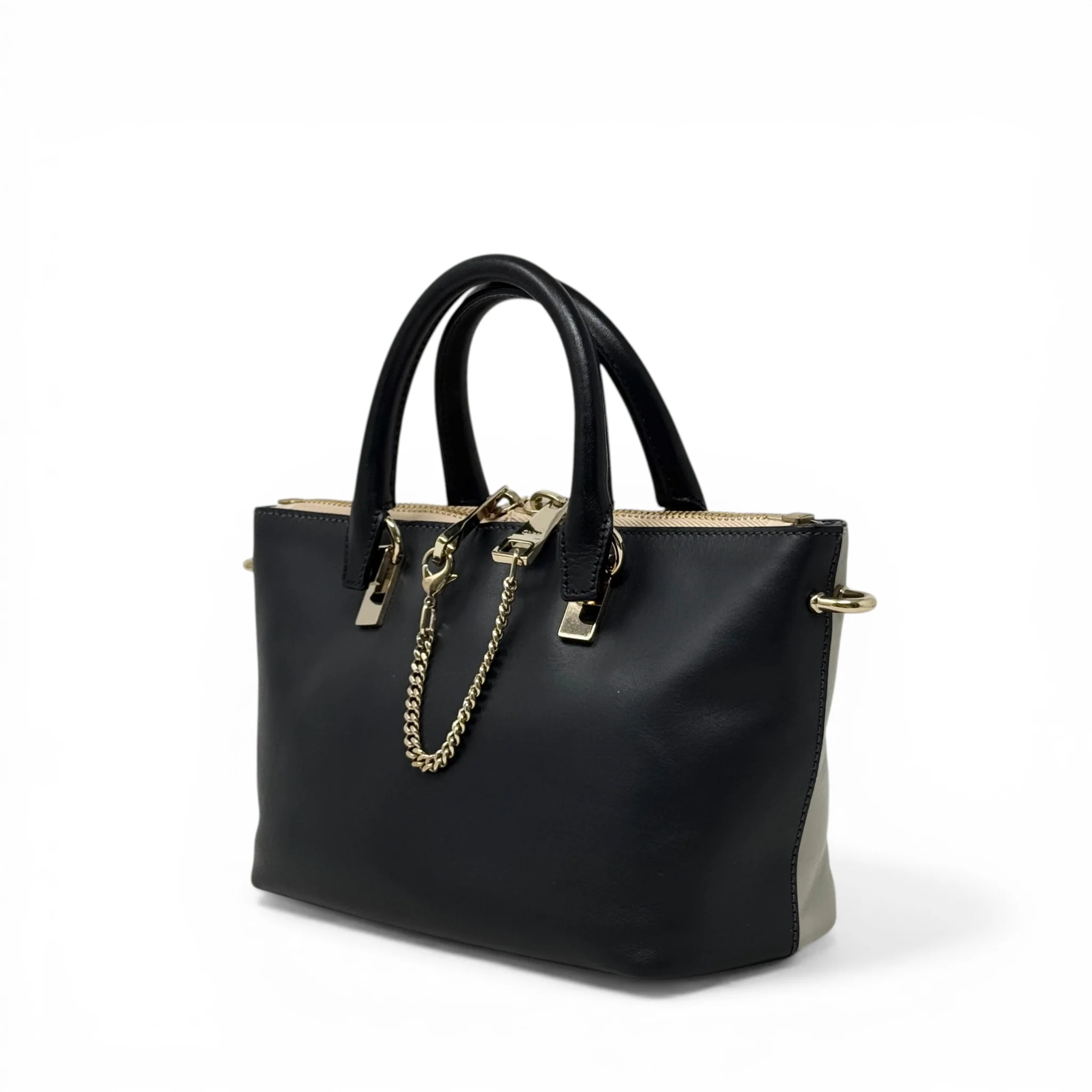 Chloe Black/Grey Mini Baylee Bag - Image 2