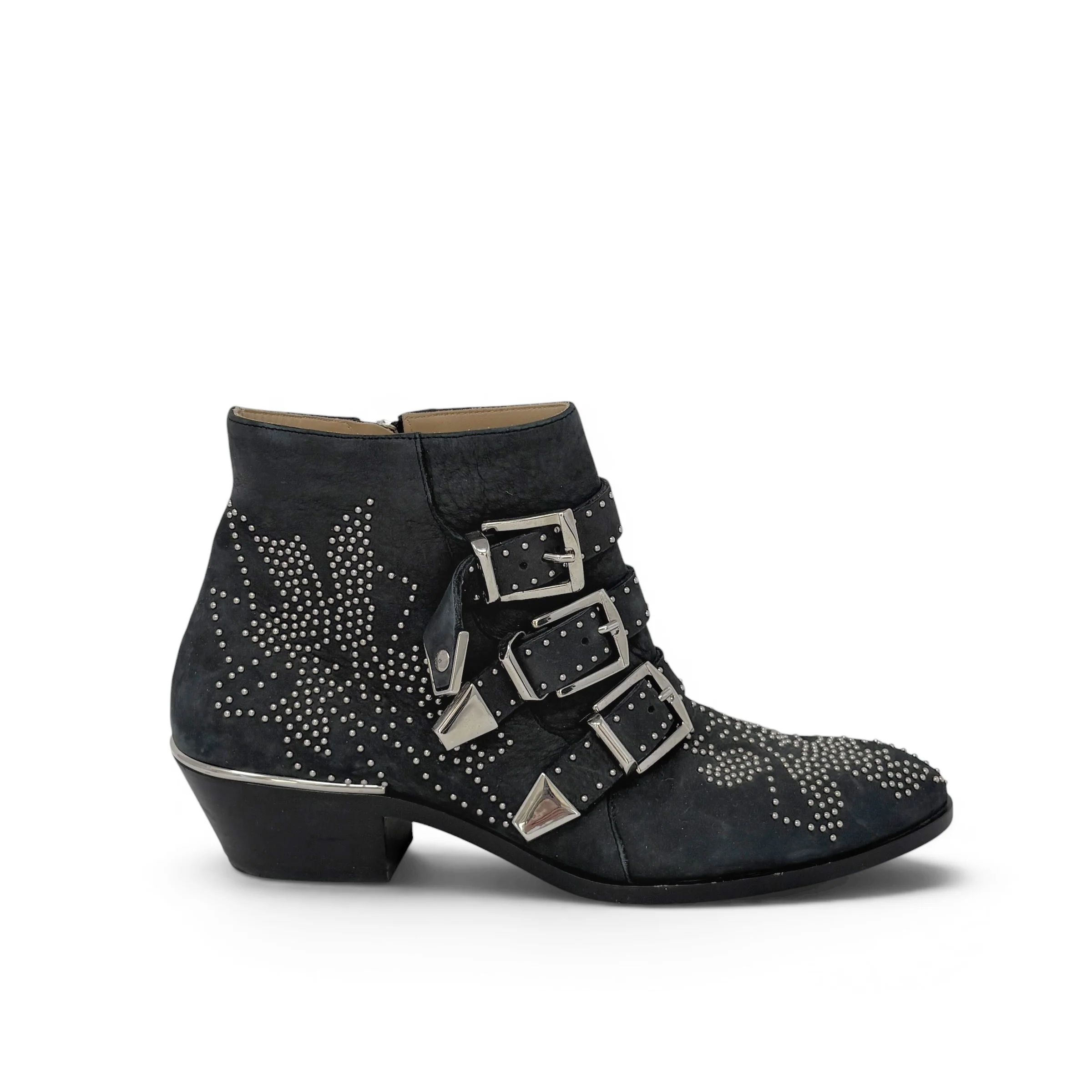 Chloe Black Suede Susanna Boots 37.5 - Image 4