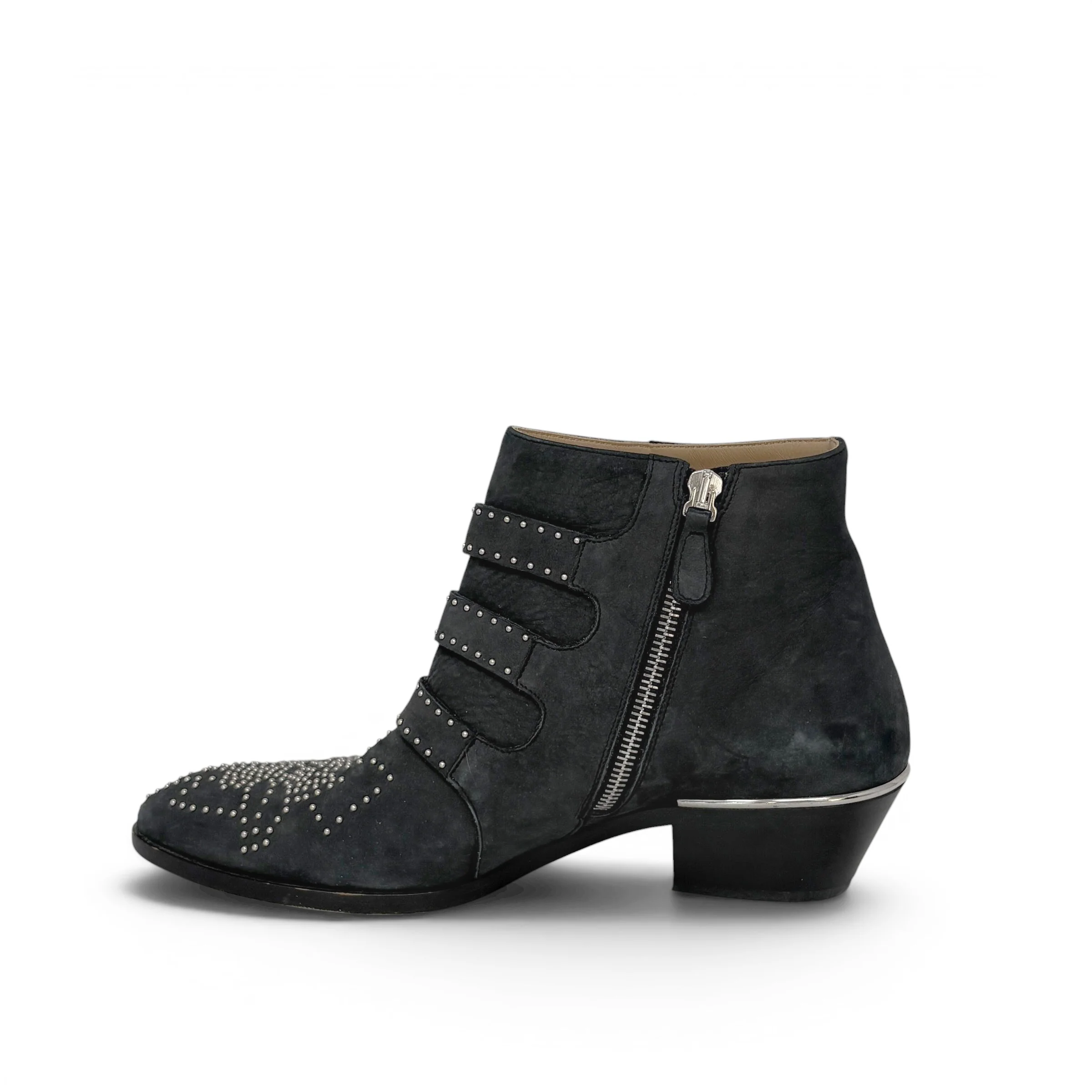 Chloe Black Suede Susanna Boots 37.5 - Image 5