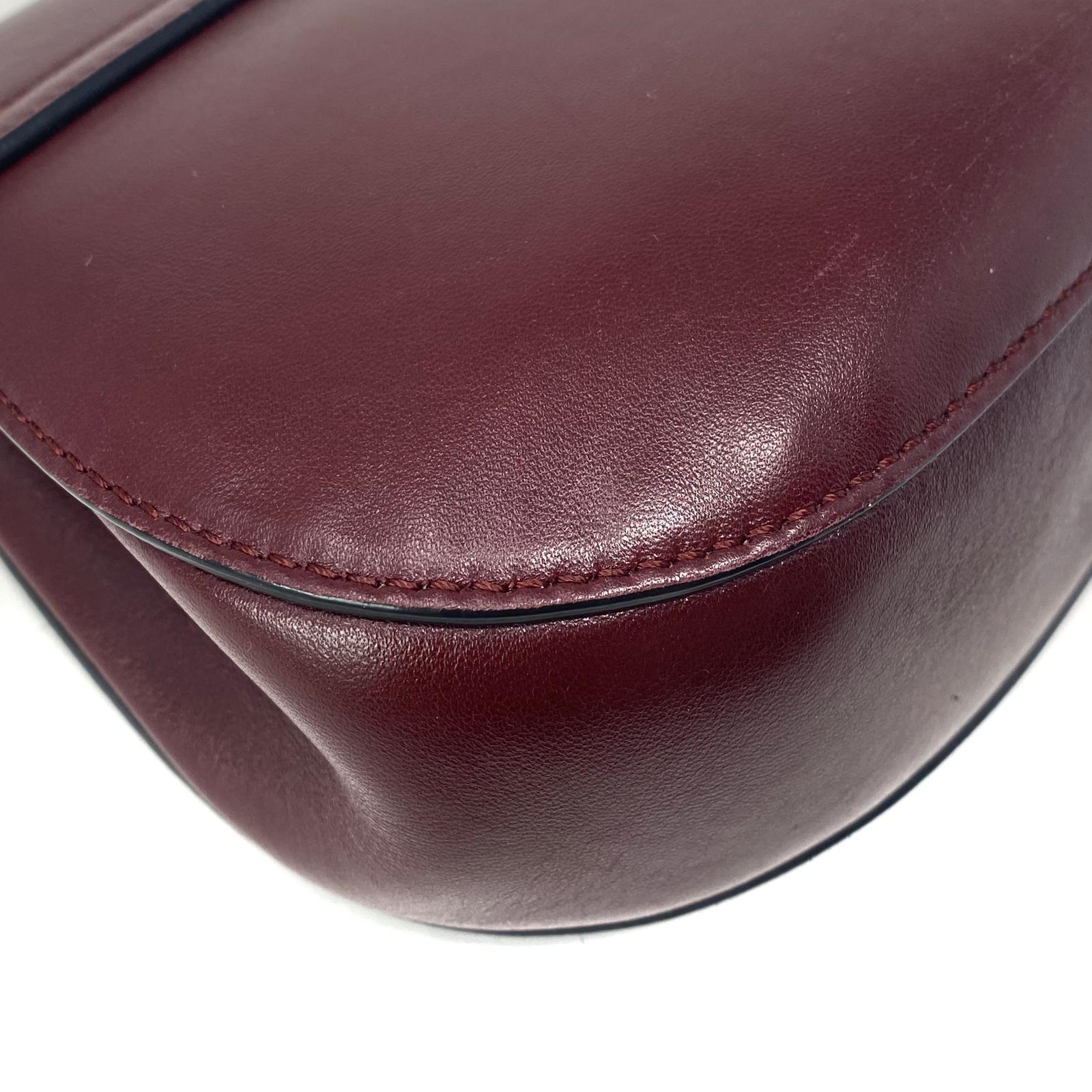 Chloe Burgundy & Navy Mini Drew Bag - Image 7